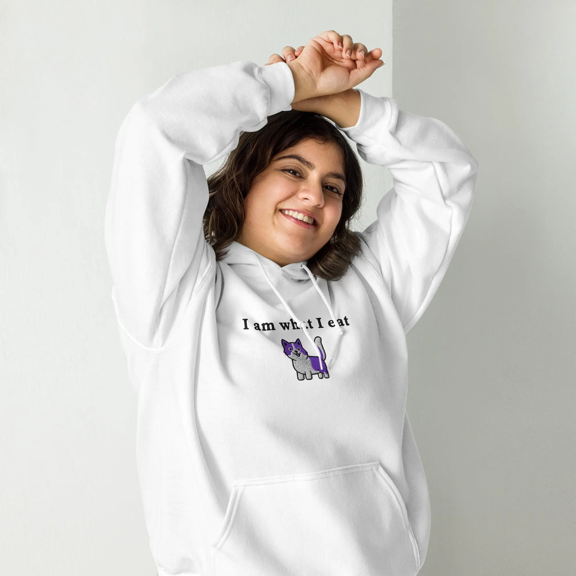 I am what I eat (embroidered) Hoodie - Image 8