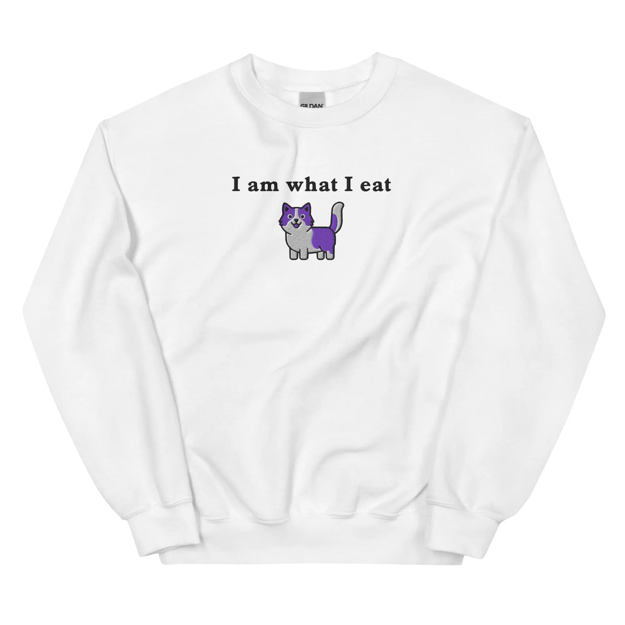 I am what I eat (embroidered) sweatshirt