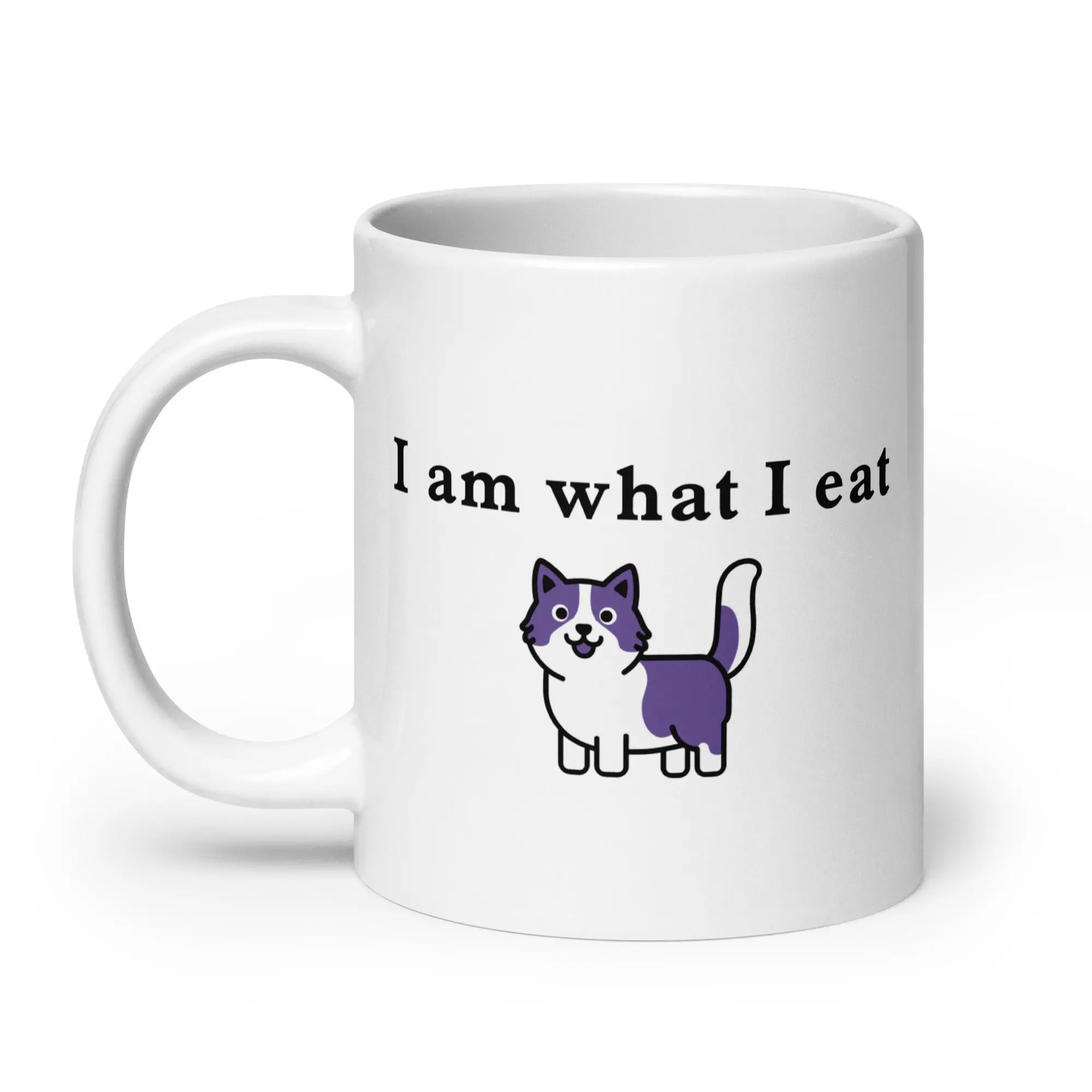 I am what I eat White glossy mug - Image 6