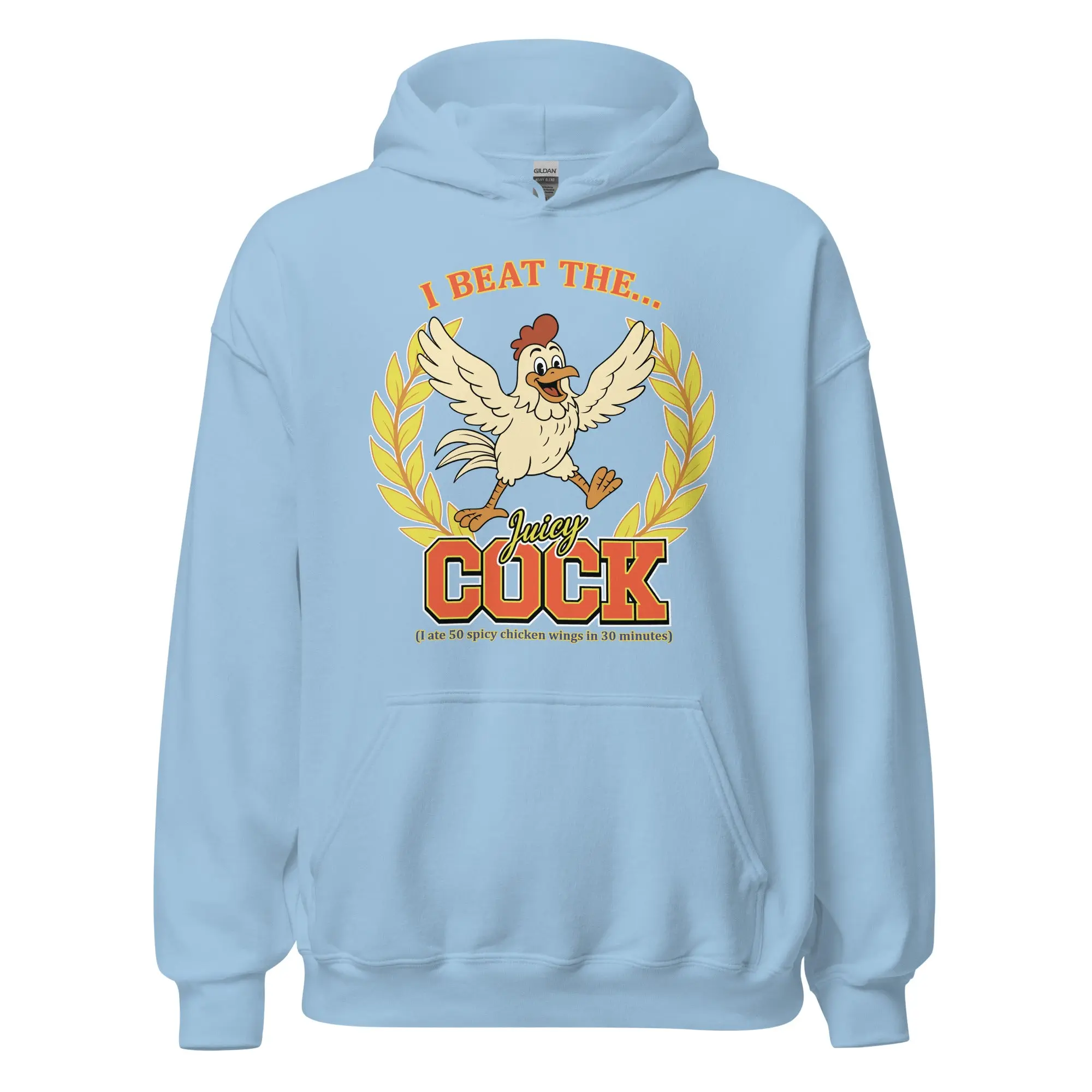 I beat the juicy cock (I ate 50 spicy chicken wings in 30 minutes) Hoodie - Image 5