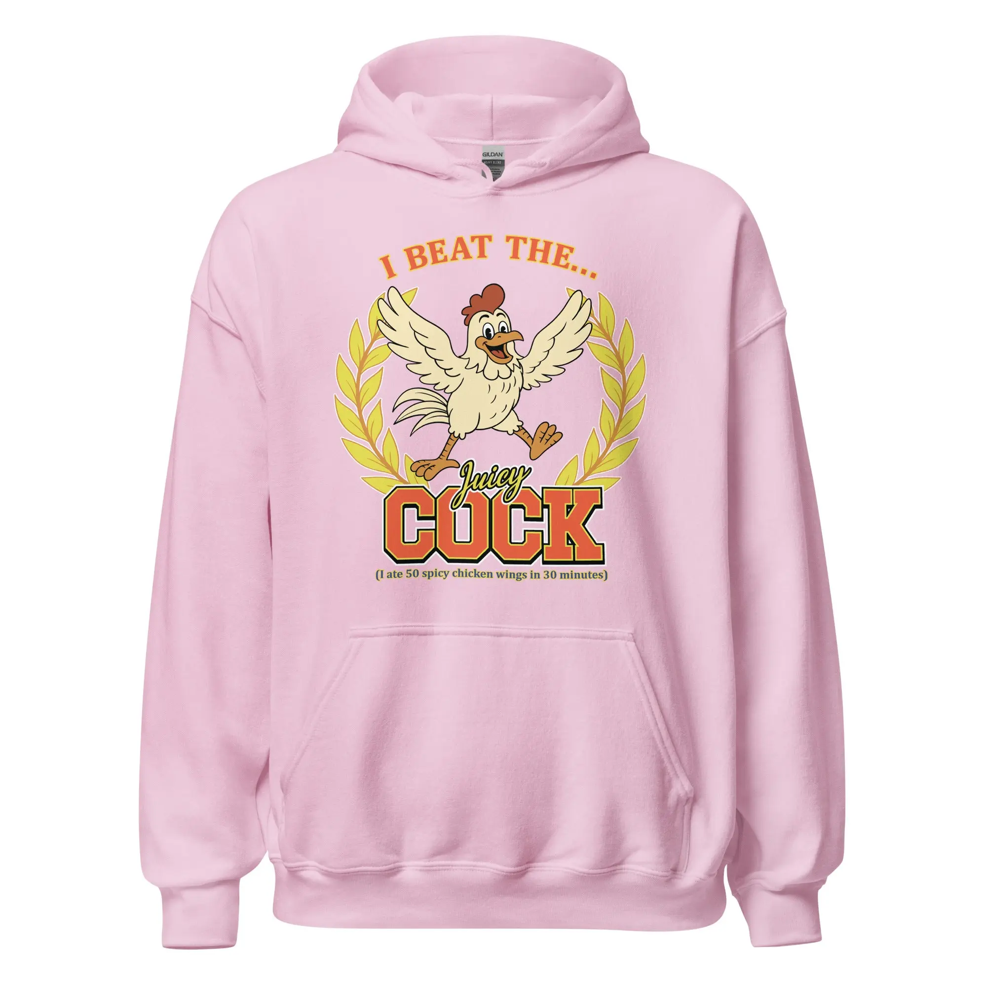 I beat the juicy cock (I ate 50 spicy chicken wings in 30 minutes) Hoodie - Image 6