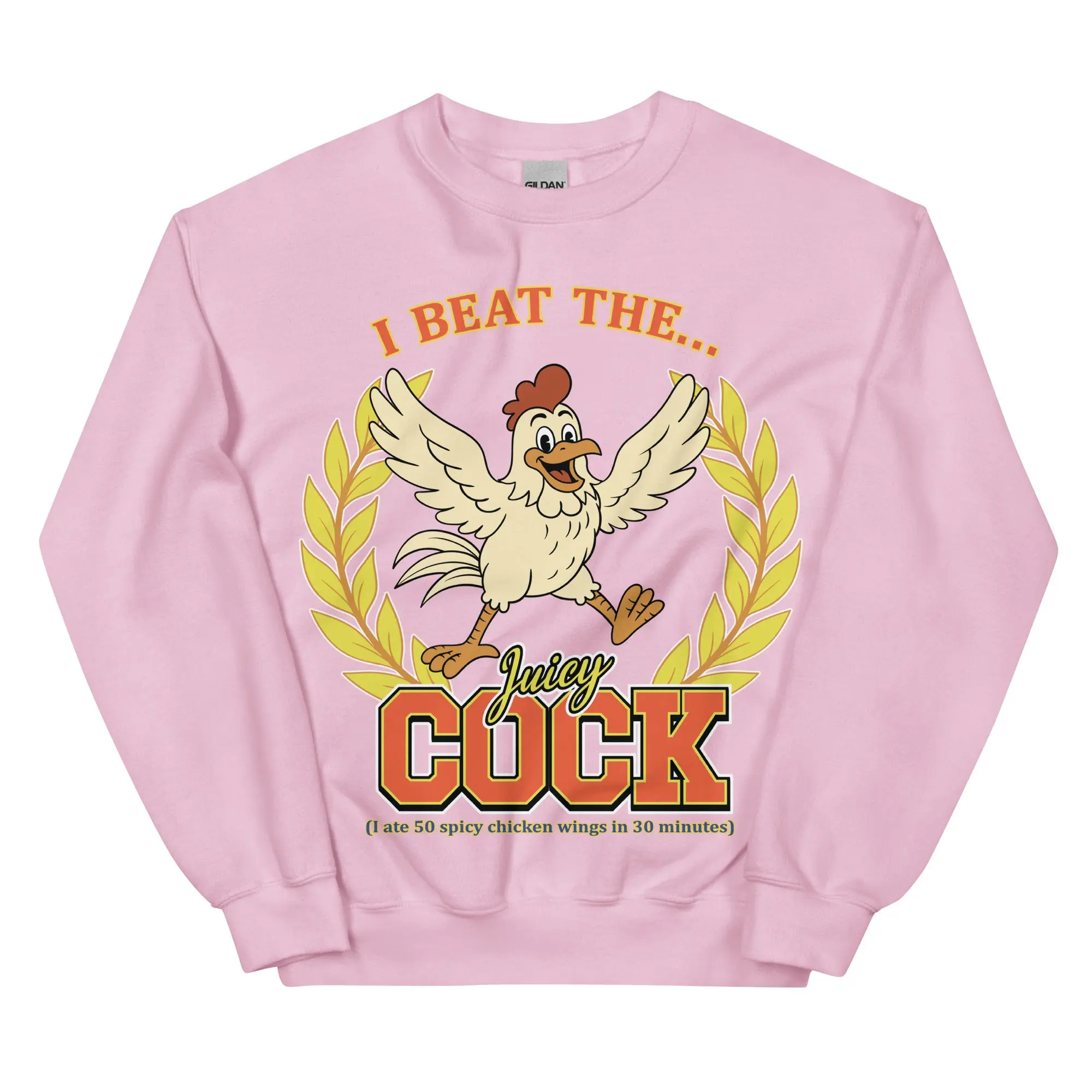 I beat the juicy cock (I ate 50 spicy chicken wings in 30 minutes) sweatshirt - Image 8
