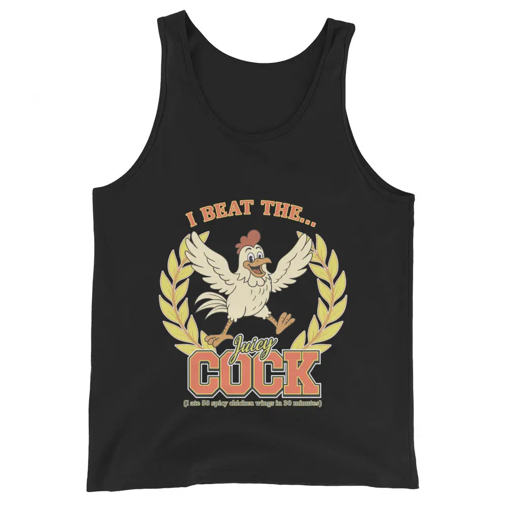 I beat the juicy cock (I ate 50 spicy chicken wings in 30 minutes) Tank Top