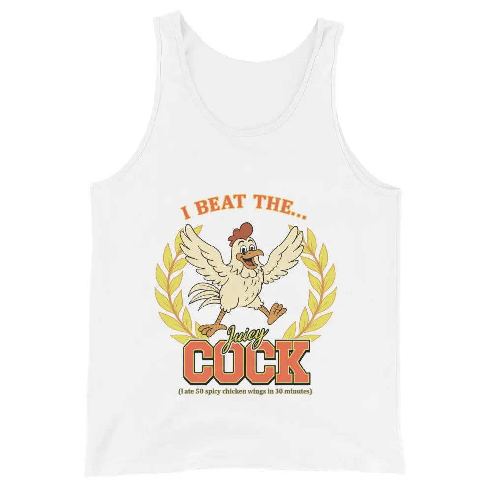 I beat the juicy cock (I ate 50 spicy chicken wings in 30 minutes) Tank Top - Image 2