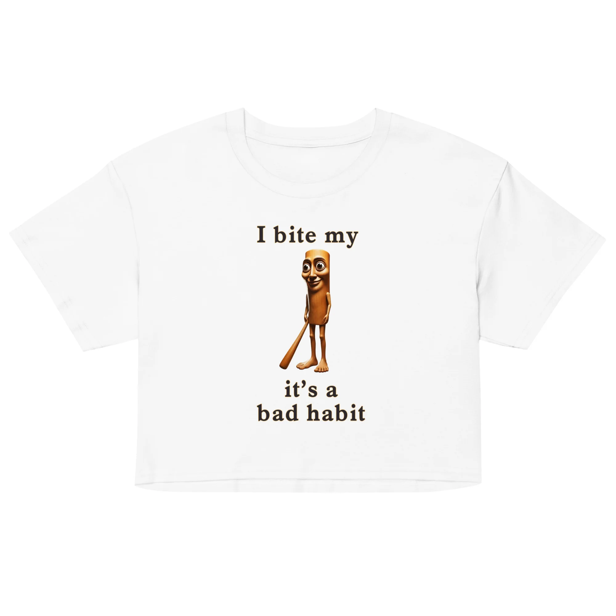 I bit my Tung it's a bad habit crop top