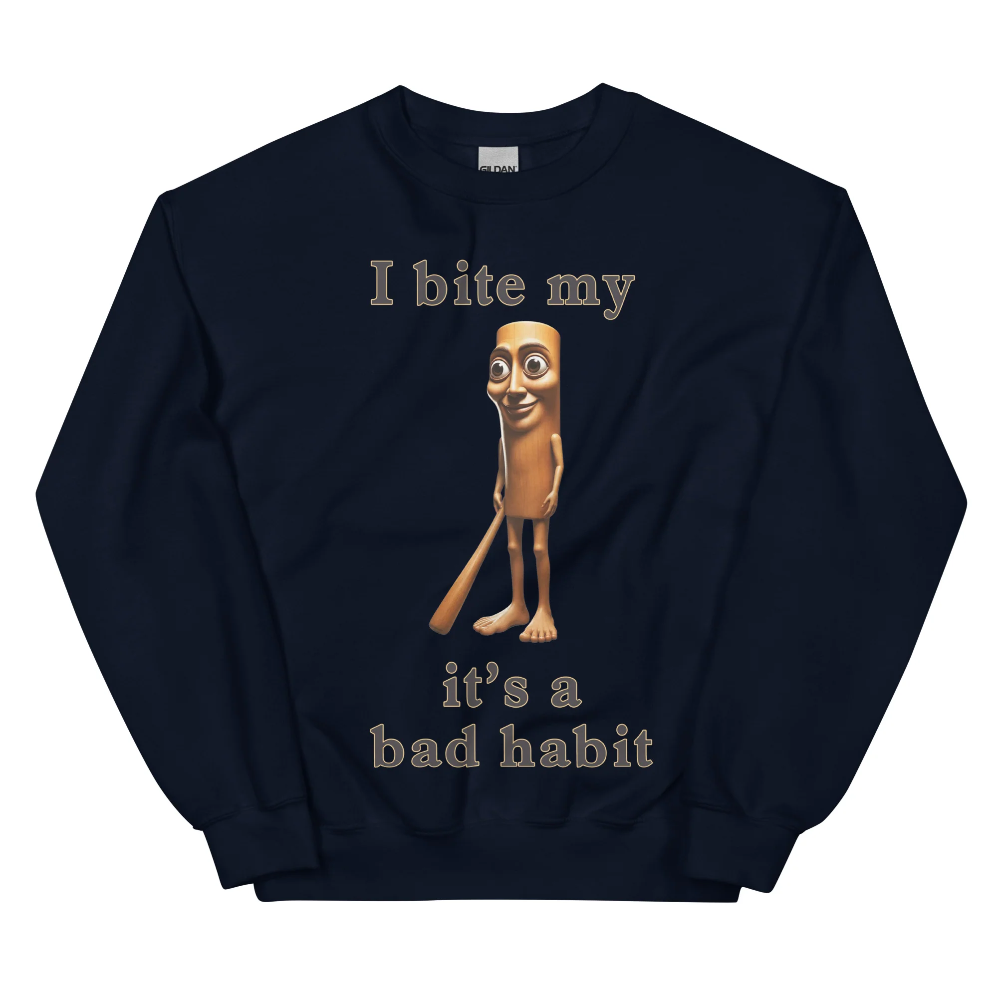I bit my Tung it's a bad habit sweatshirt - Image 5