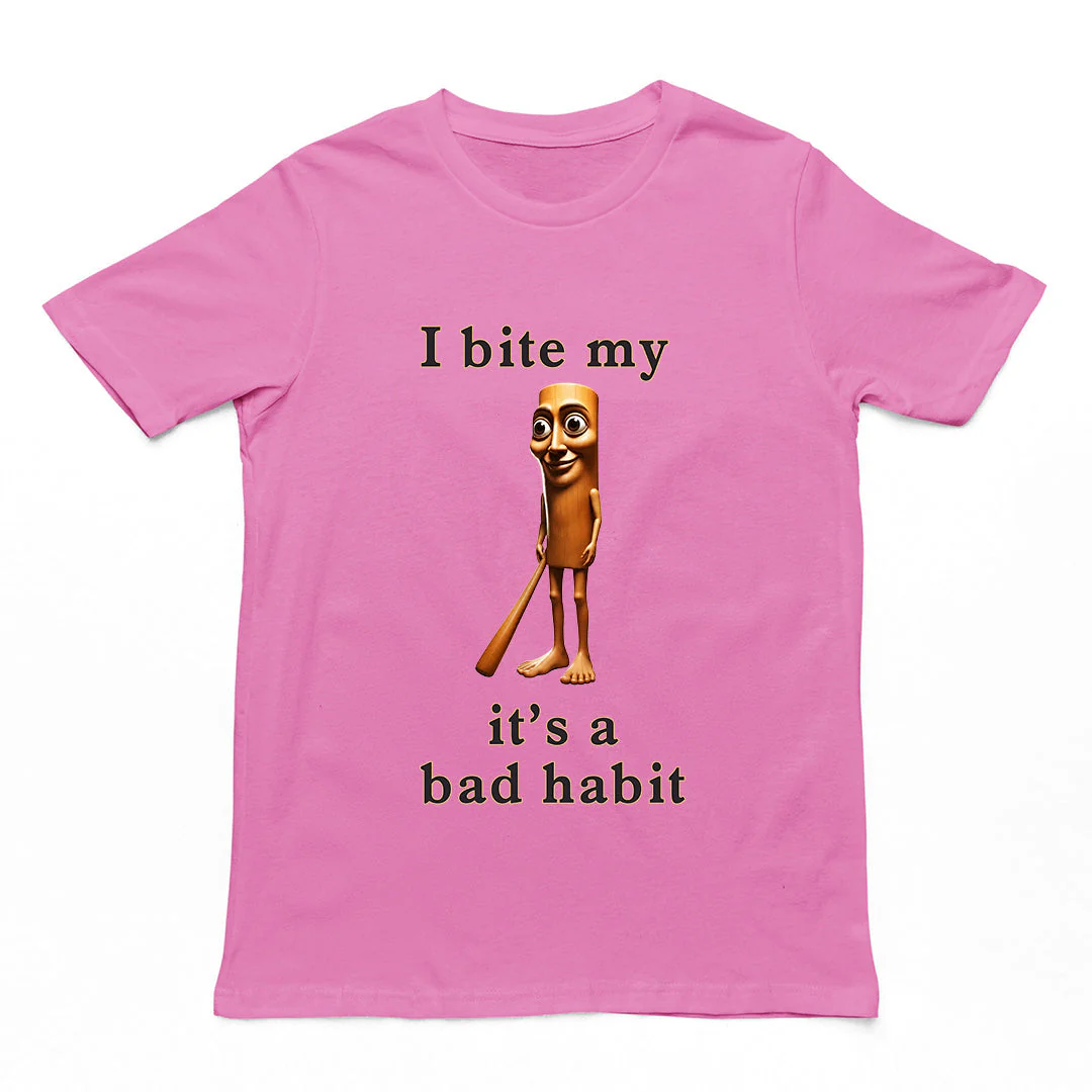 I bit my Tung it's a bad habit T-Shirt - Image 5