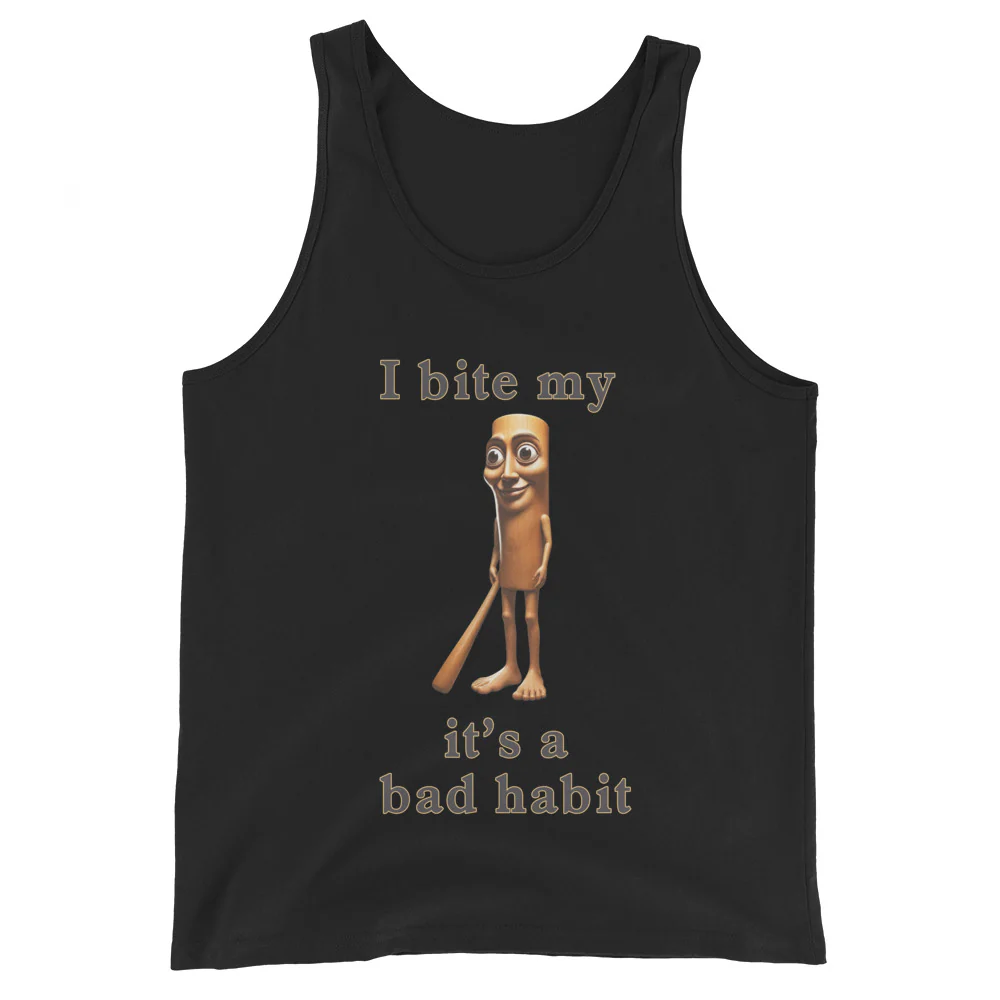 I bit my Tung it's a bad habit Tank Top - Image 2