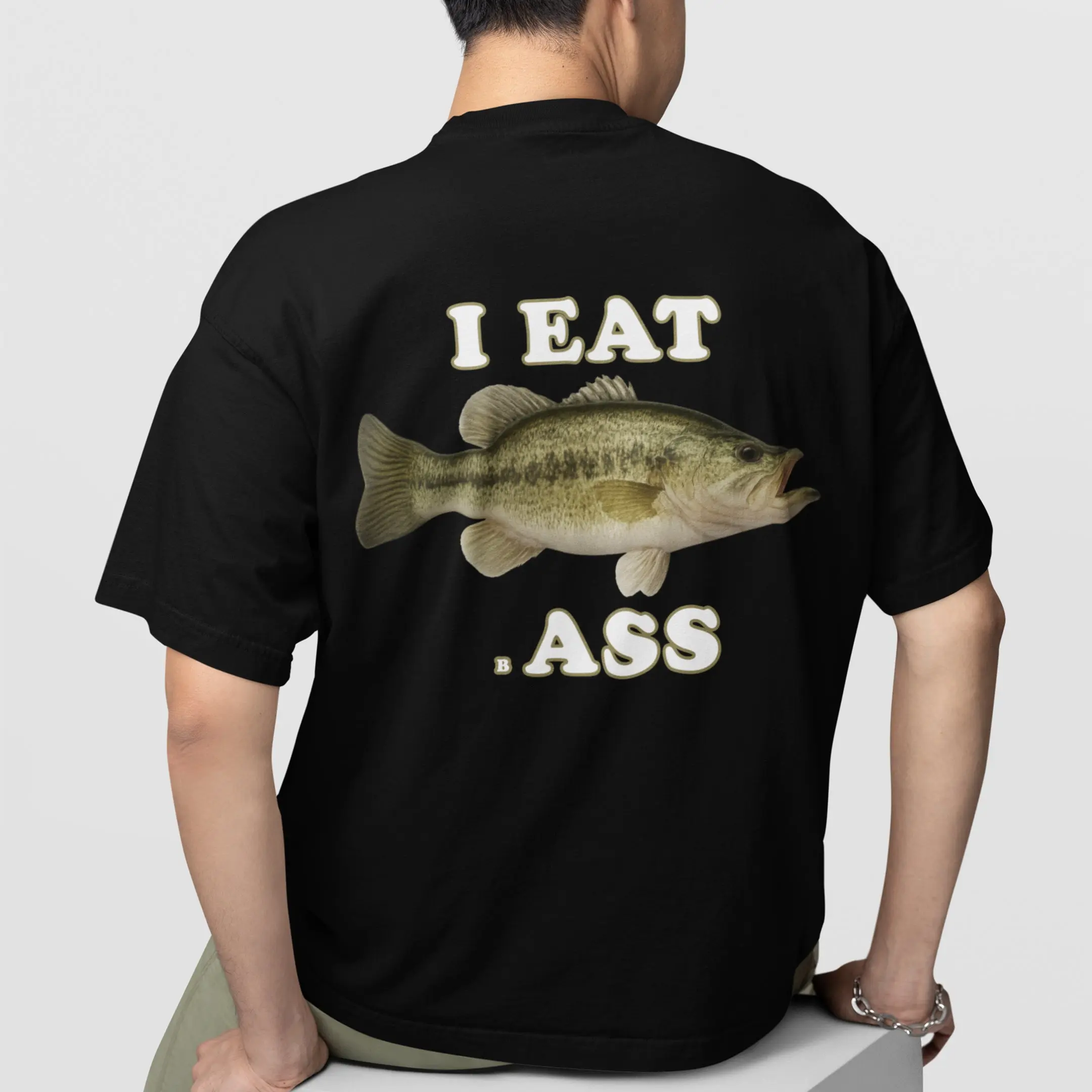 I Eat Bass T-Shirt (backprint) - Image 7