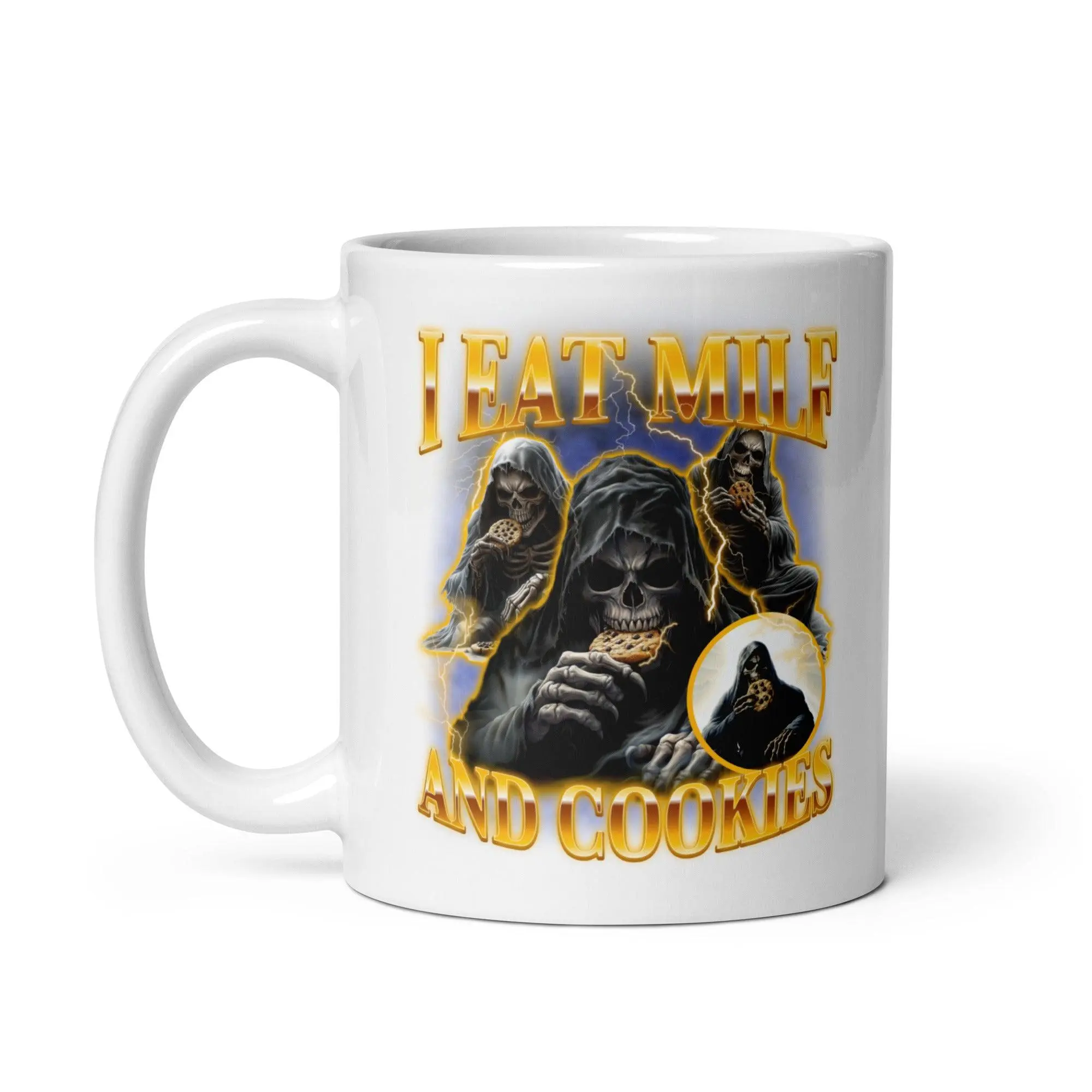 I Eat Milf And Cookies White glossy mug - Image 2