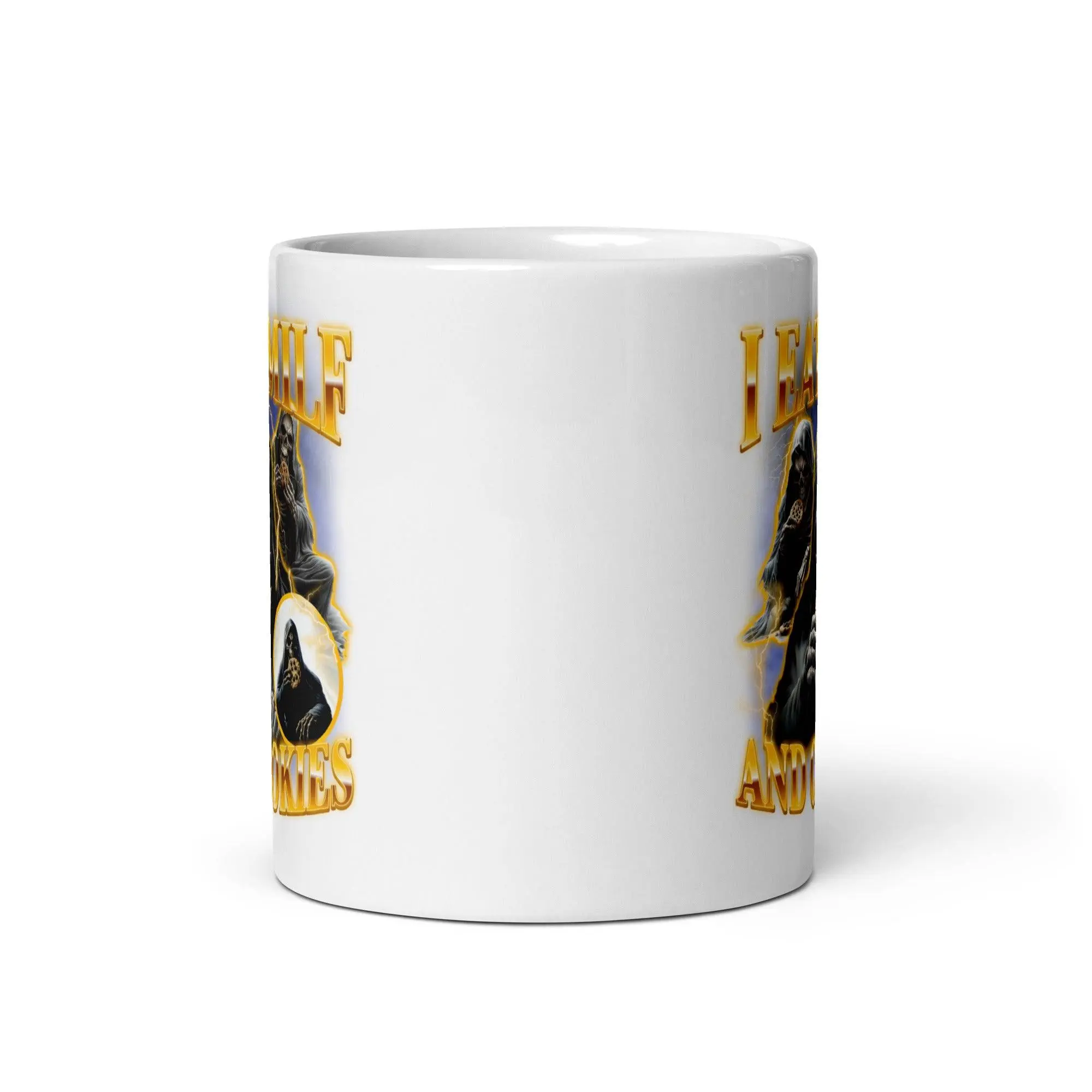 I Eat Milf And Cookies White glossy mug - Image 4