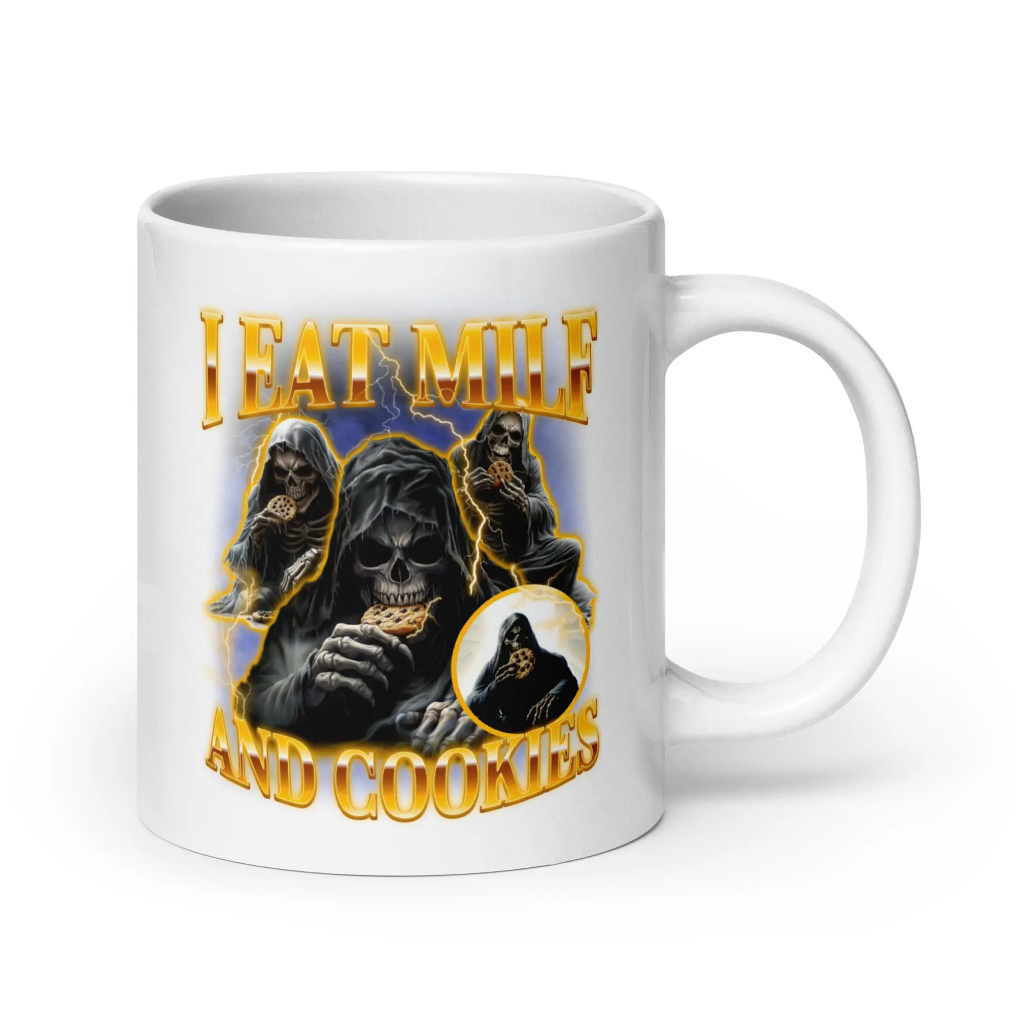 I Eat Milf And Cookies White glossy mug - Image 6