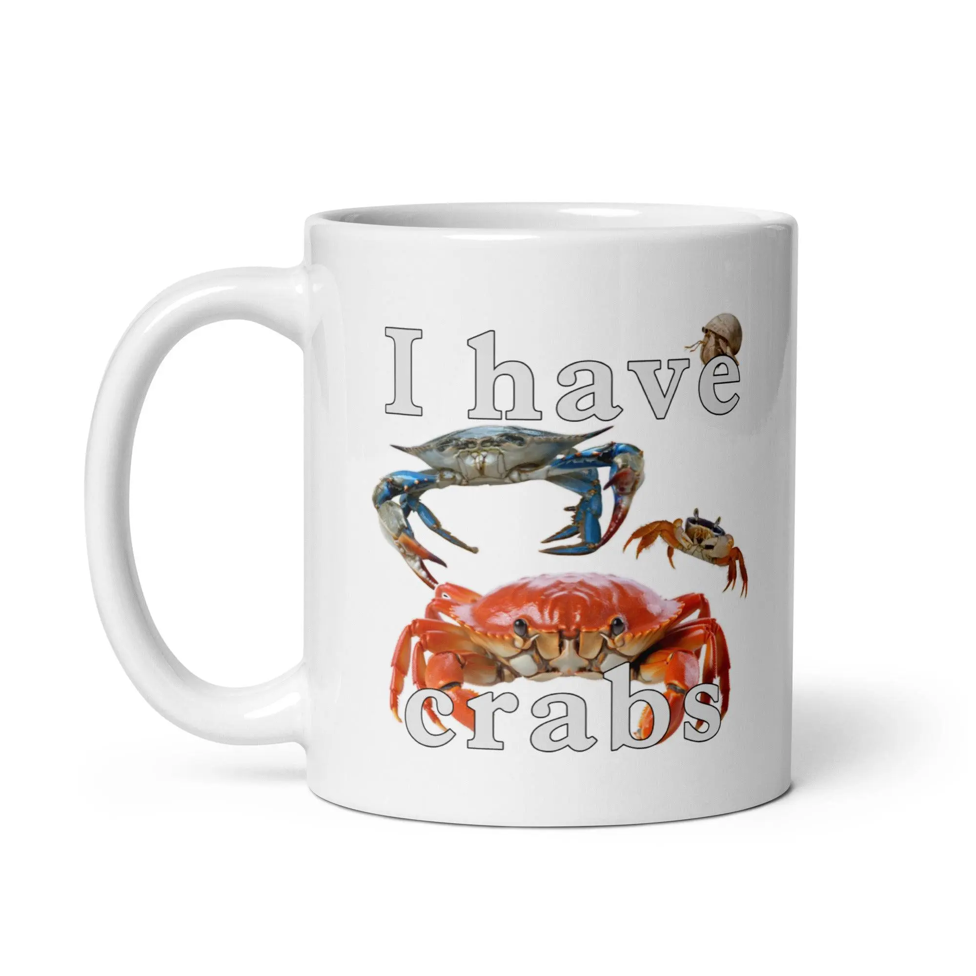 I have crabs White glossy mug - Image 2