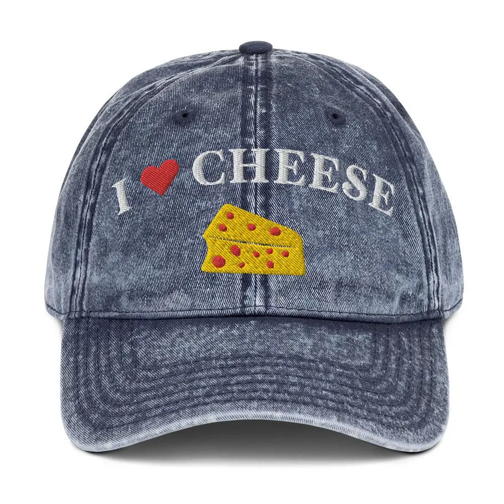 I heart Cheese Vintage Cotton Twill Cap - Image 7