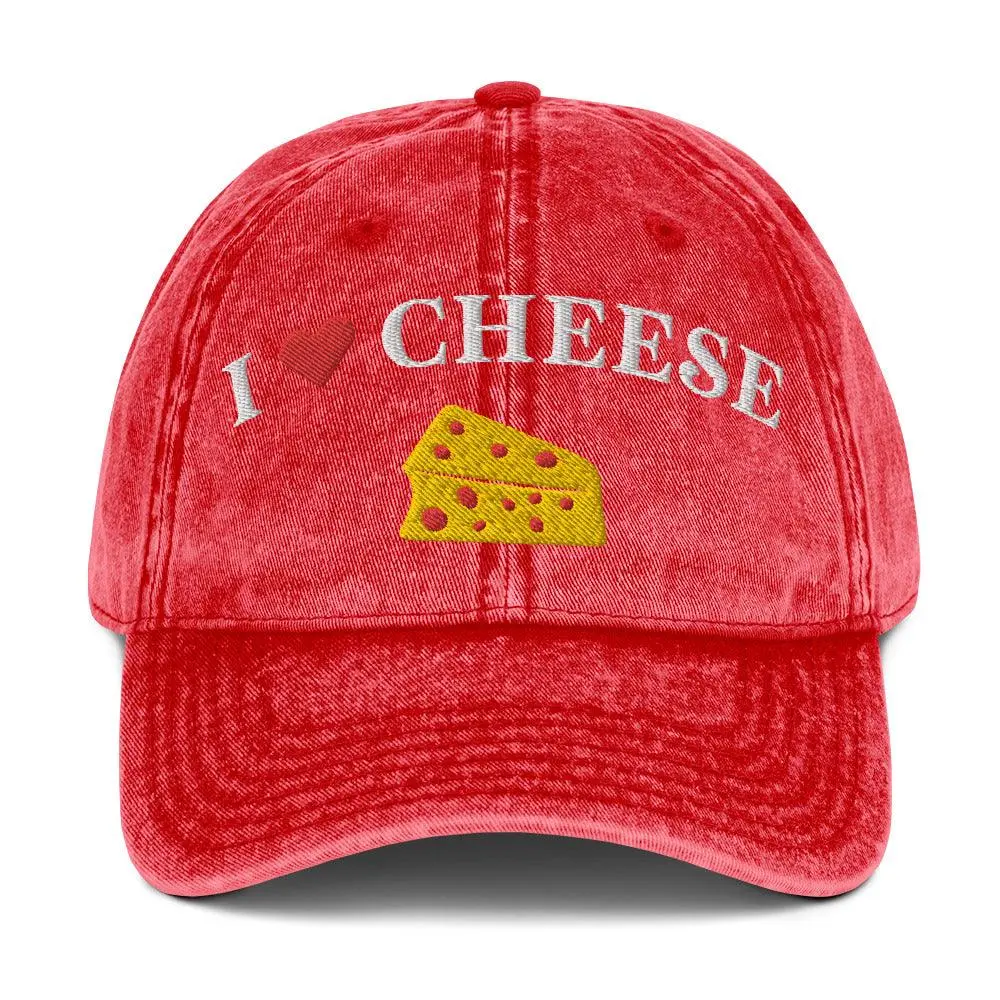 I heart Cheese Vintage Cotton Twill Cap - Image 9
