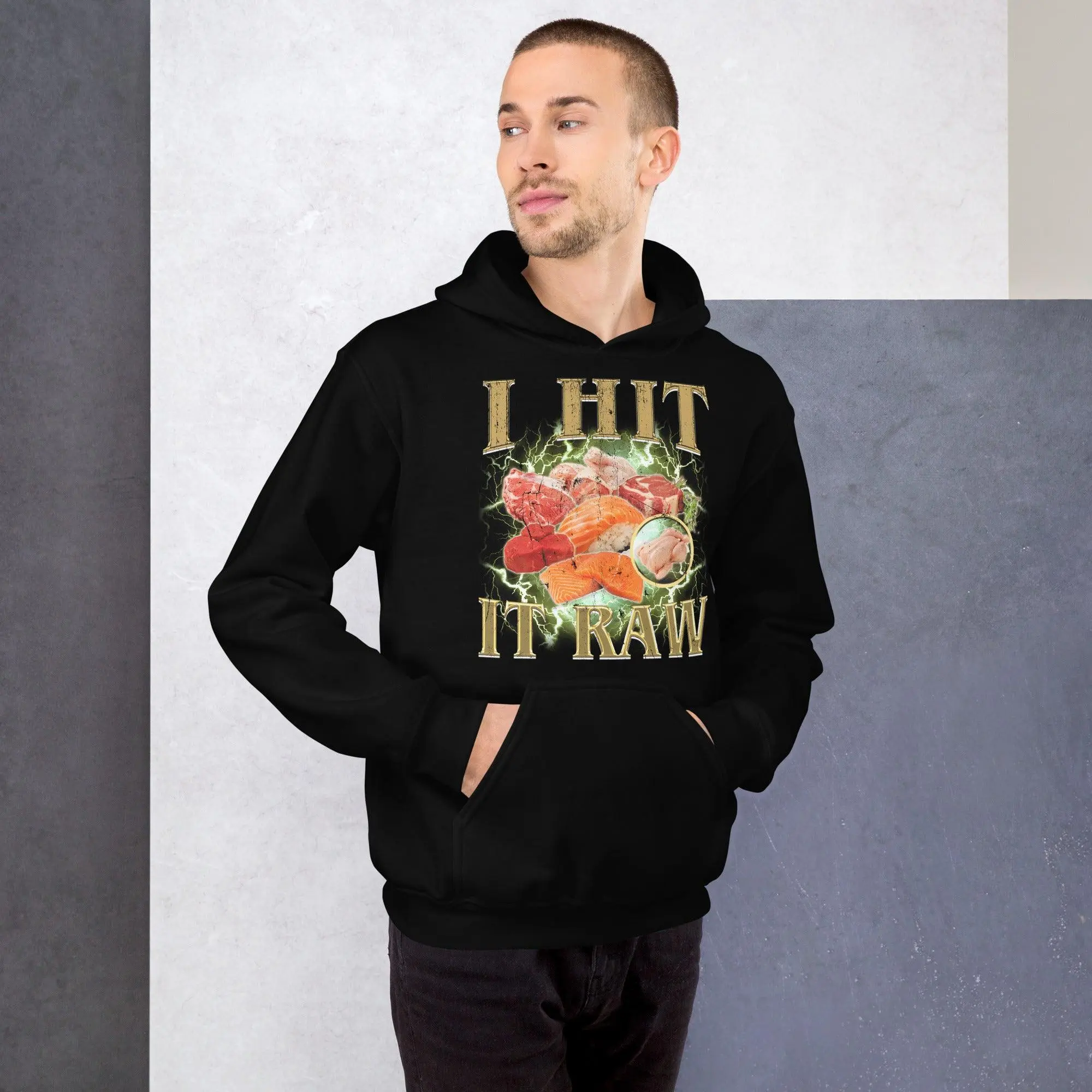 I hit it raw Hoodie - Image 7