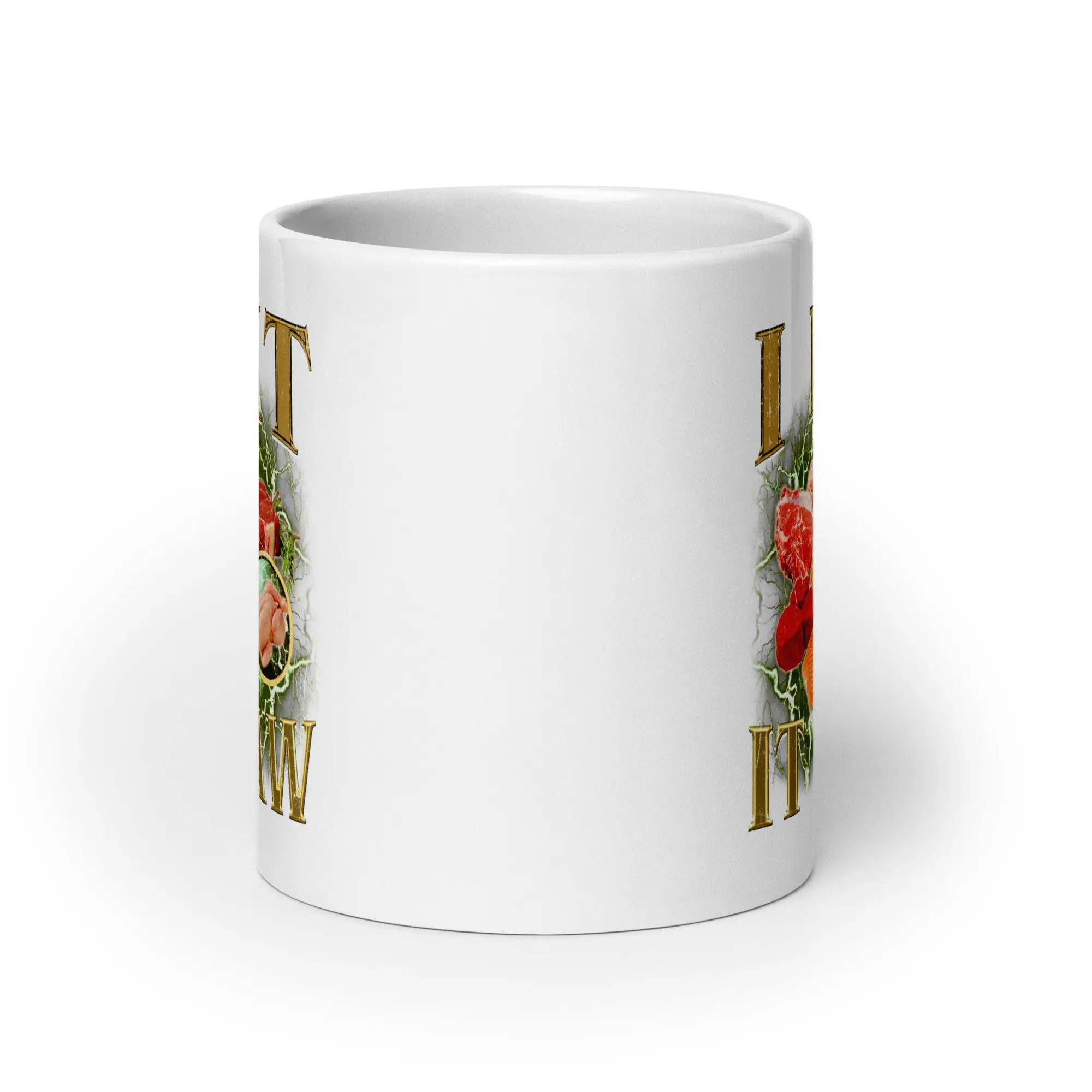I hit it raw White glossy mug - Image 8