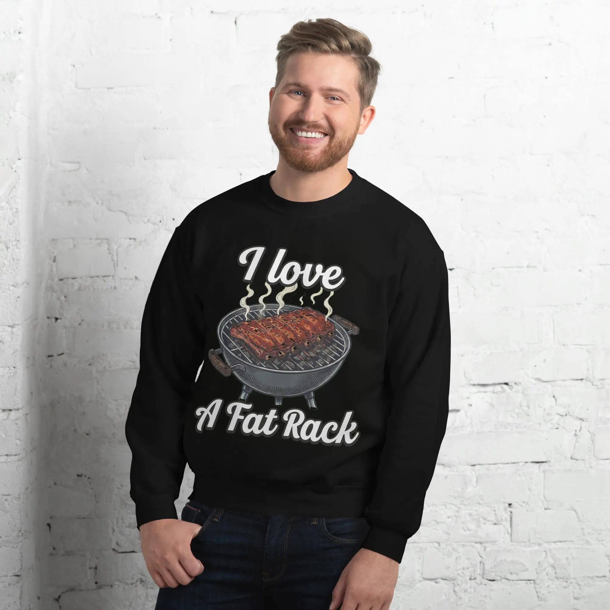 I love a fat rack (of BBQ ribs) sweatshirt - Image 10