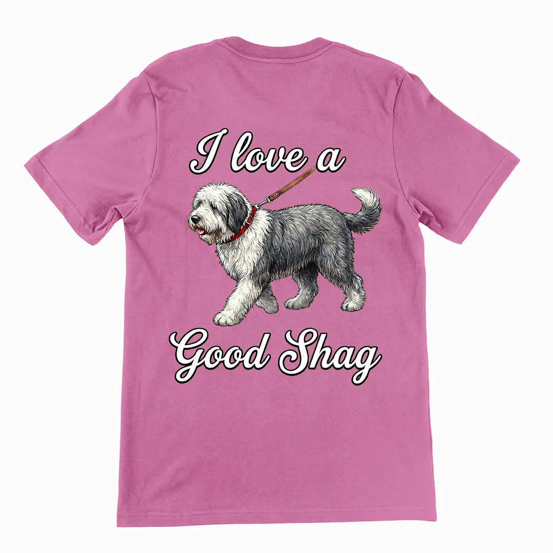 I love a good shag (shaggy dog) T-Shirt (backprint) - Image 2