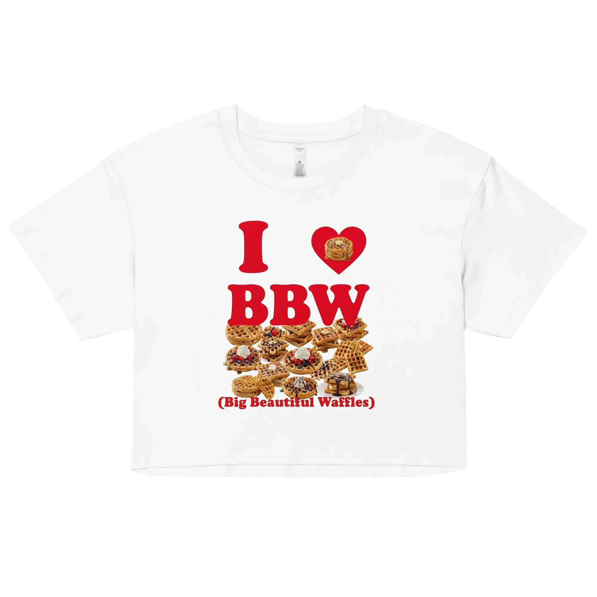 I love BBW (Big Beautiful Waffles) crop top - Image 5