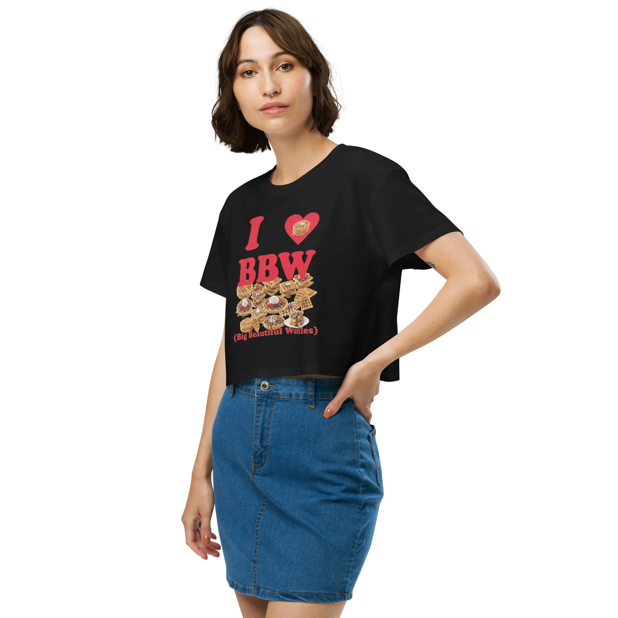 I love BBW (Big Beautiful Waffles) crop top - Image 6