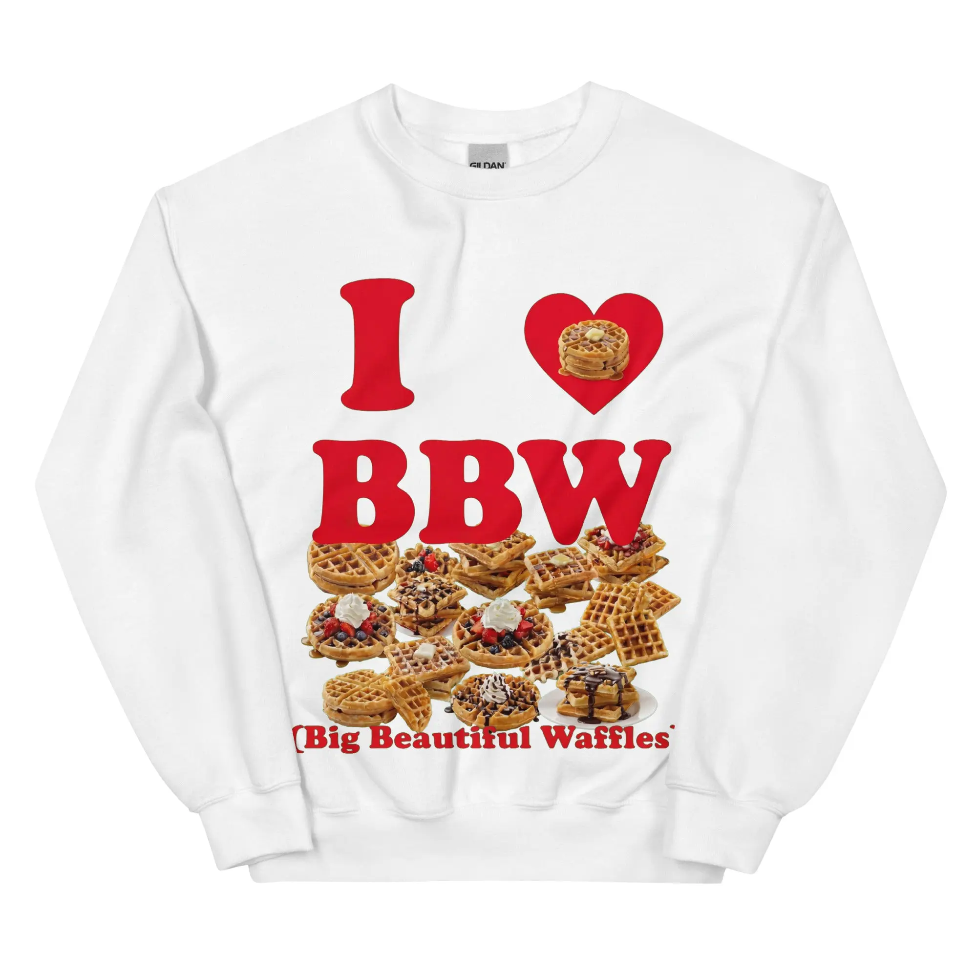 I love BBW (Big Beautiful Waffles) sweatshirt - Image 9