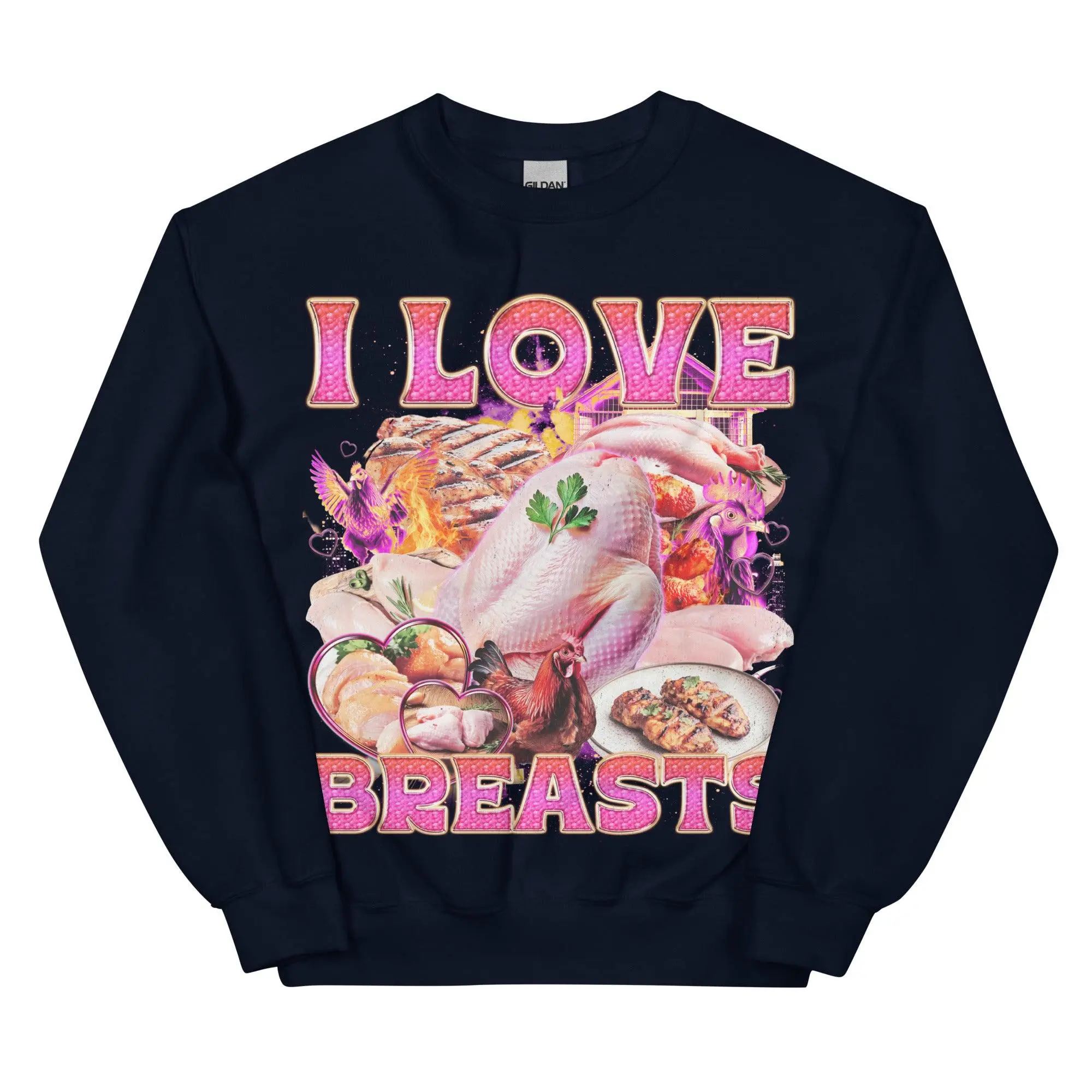 I Love Breasts sweatshirt - Image 2