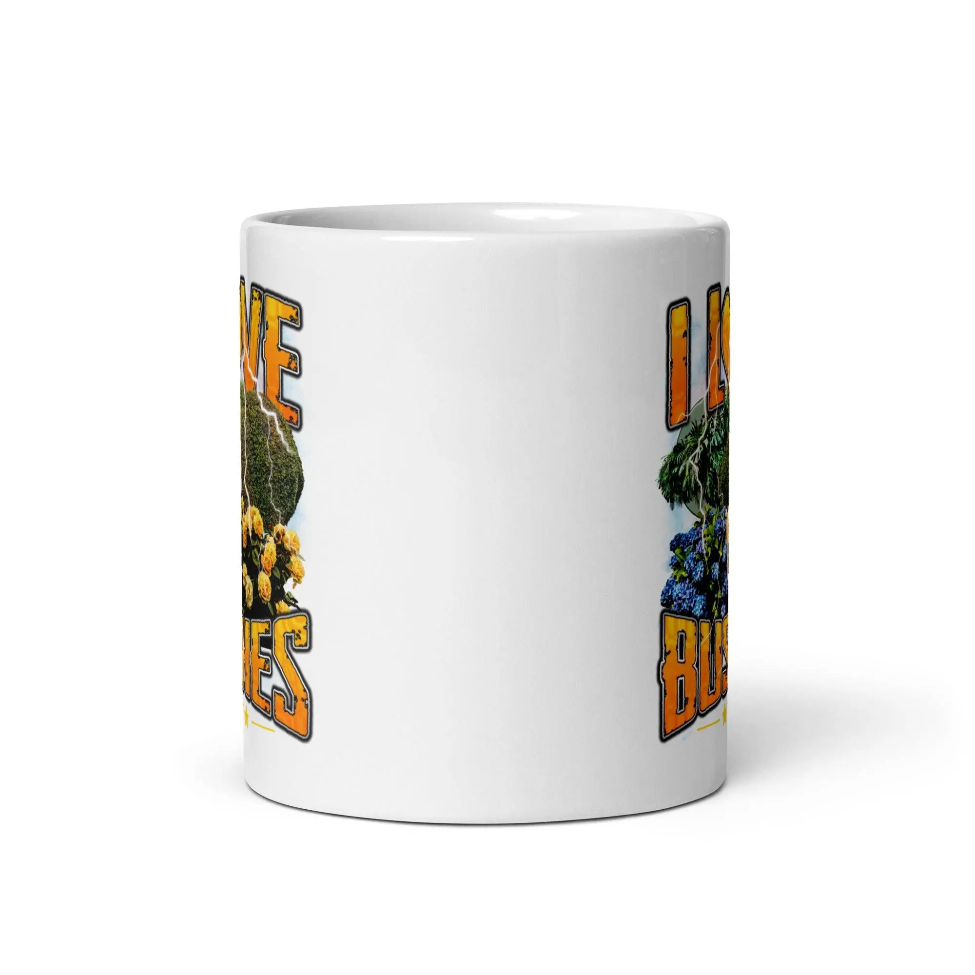 I love bushes White glossy mug - Image 4