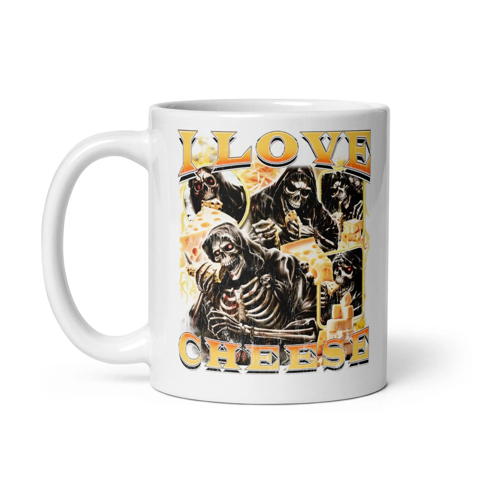 I Love Cheese White glossy mug - Image 3