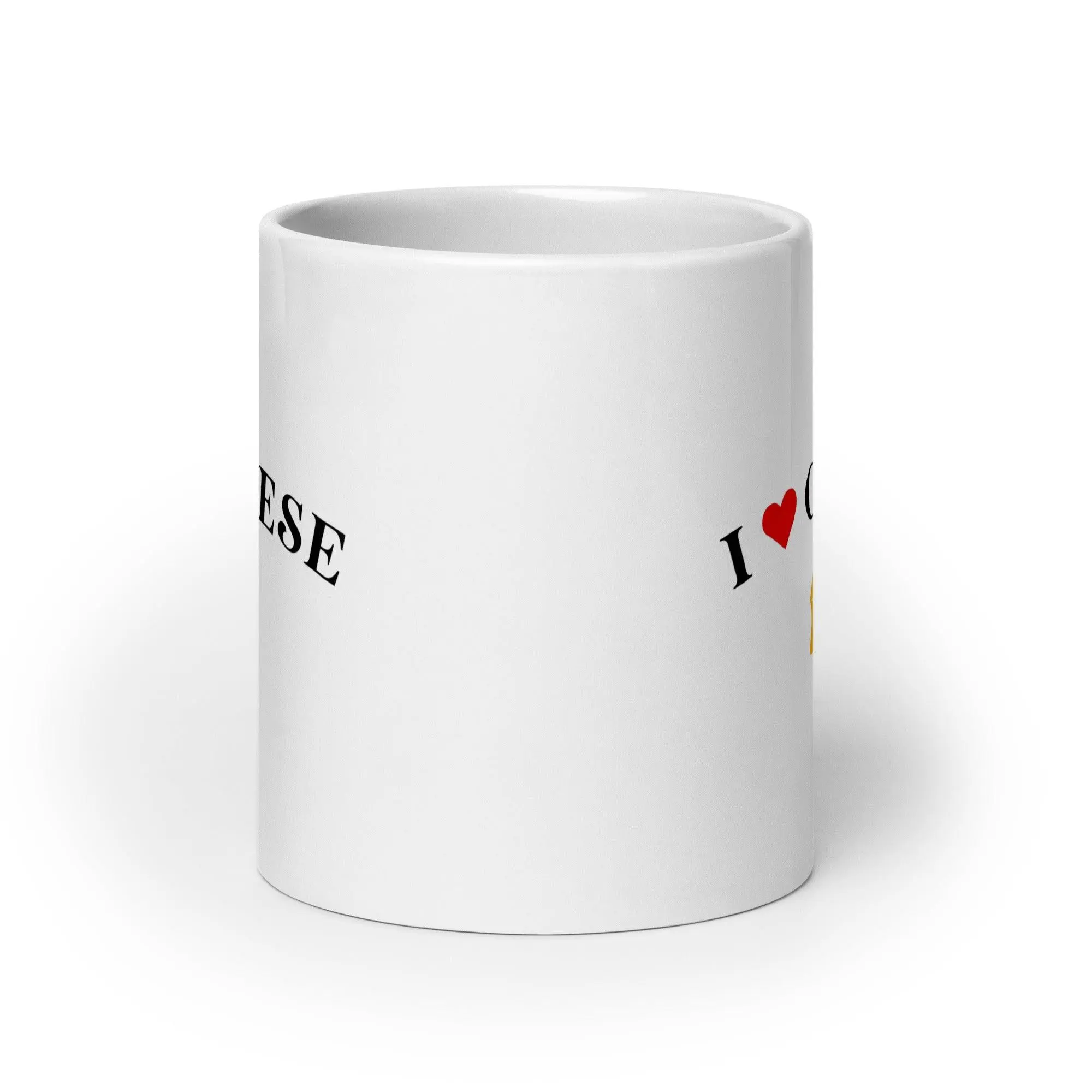 I Love Cheese White glossy mug - Image 10