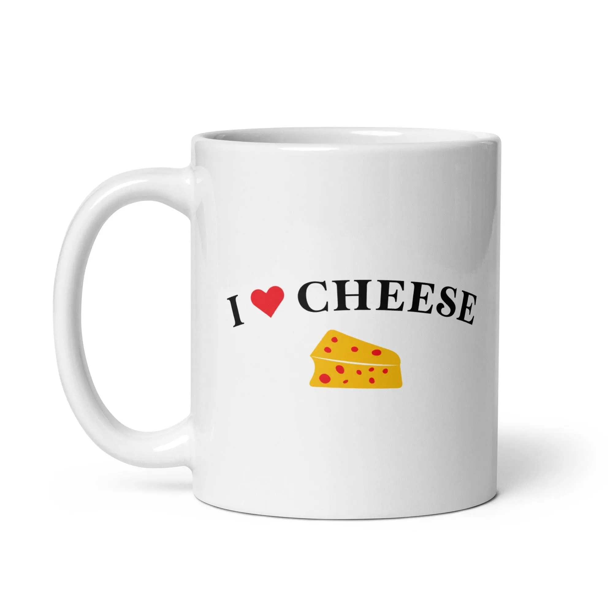 I Love Cheese White glossy mug - Image 3