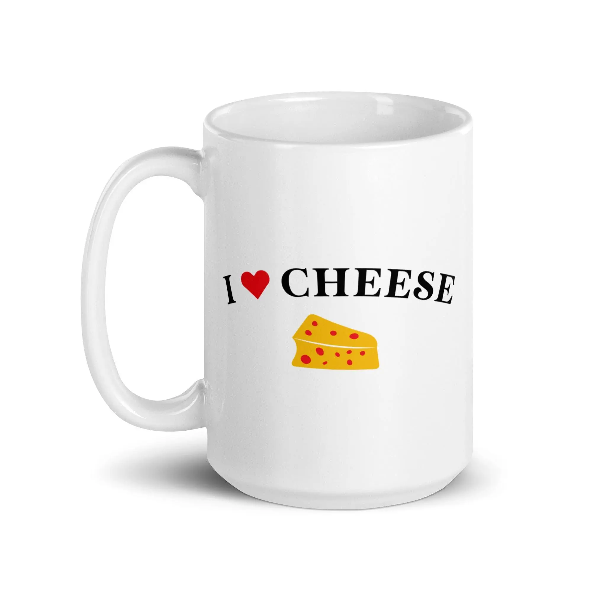 I Love Cheese White glossy mug - Image 7