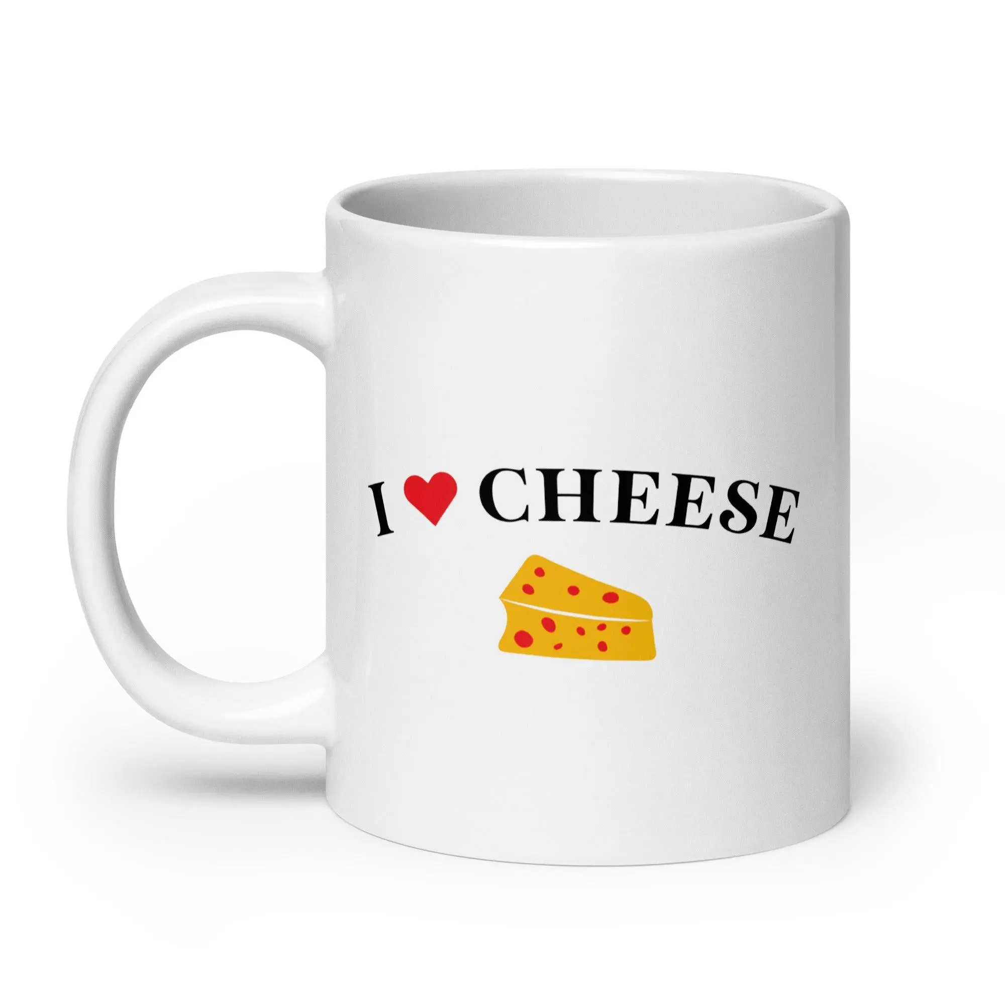I Love Cheese White glossy mug - Image 9