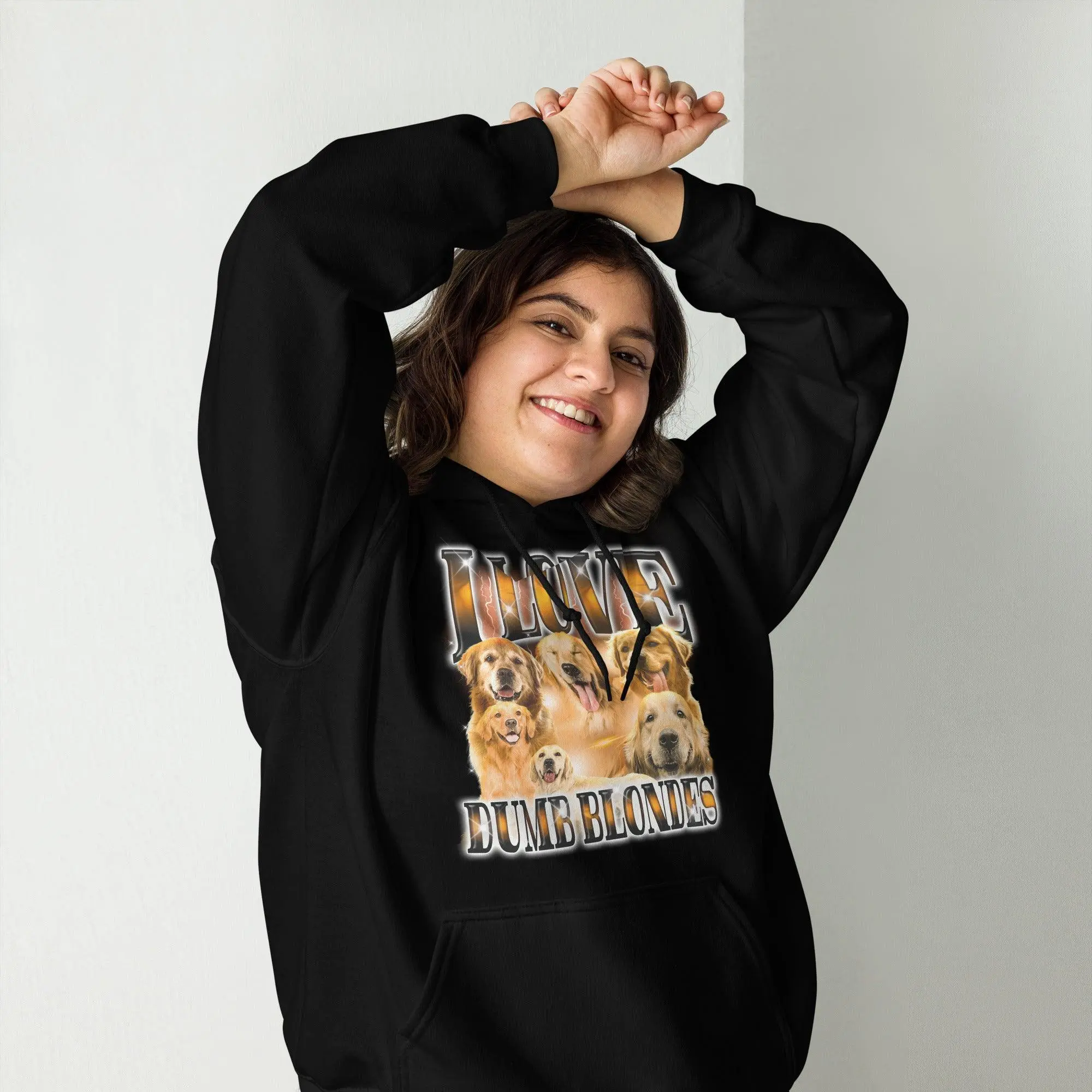 I Love Dumb Blondes Hoodie - Image 8