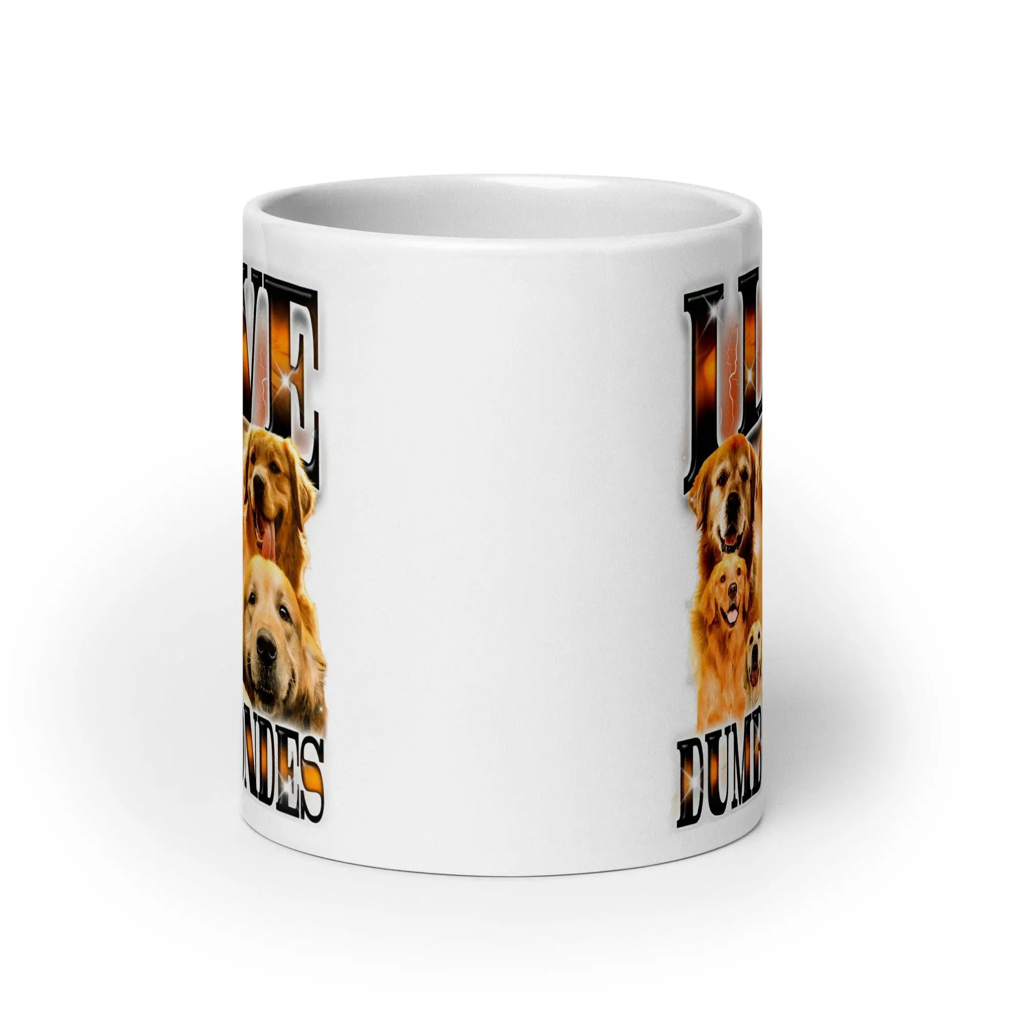 I Love Dumb Blondes White glossy mug - Image 10