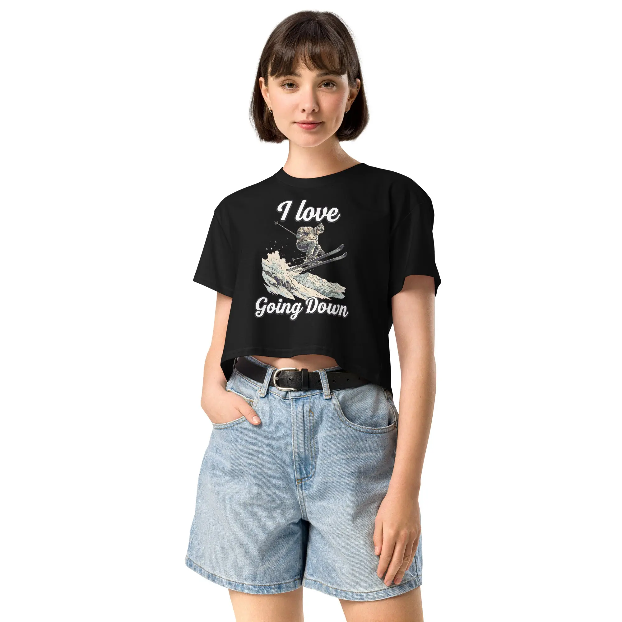 I love going down (skiing) crop top - Image 6