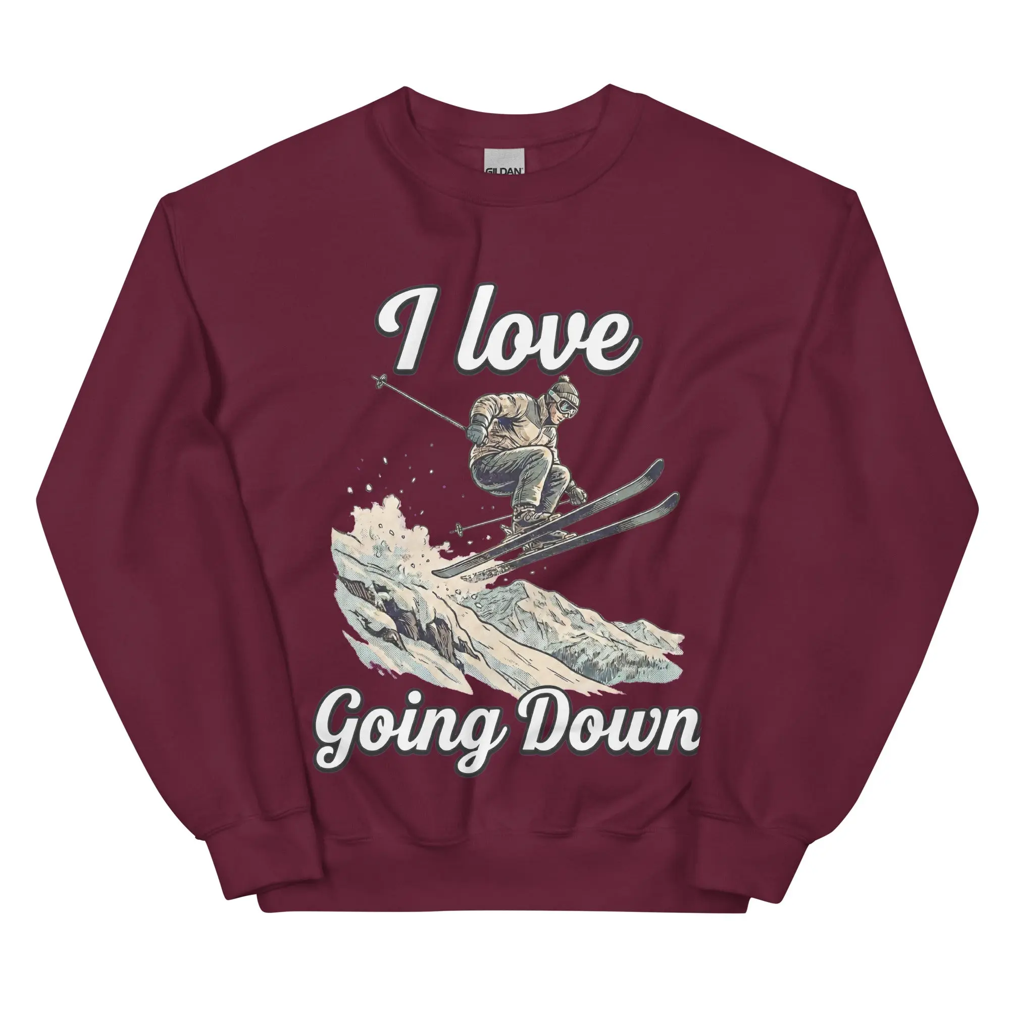 I love going down (skiing) sweatshirt - Image 5