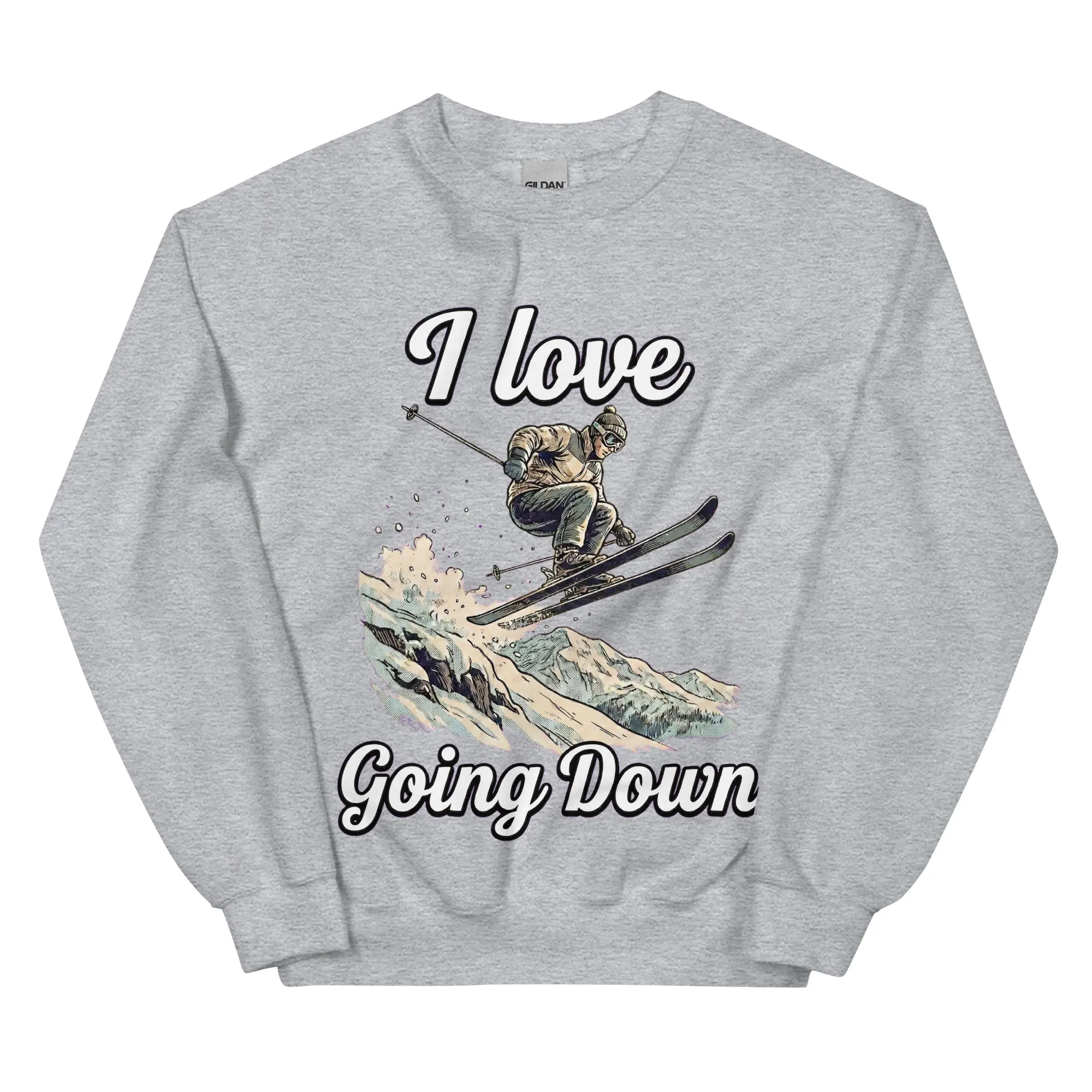 I love going down (skiing) sweatshirt - Image 7