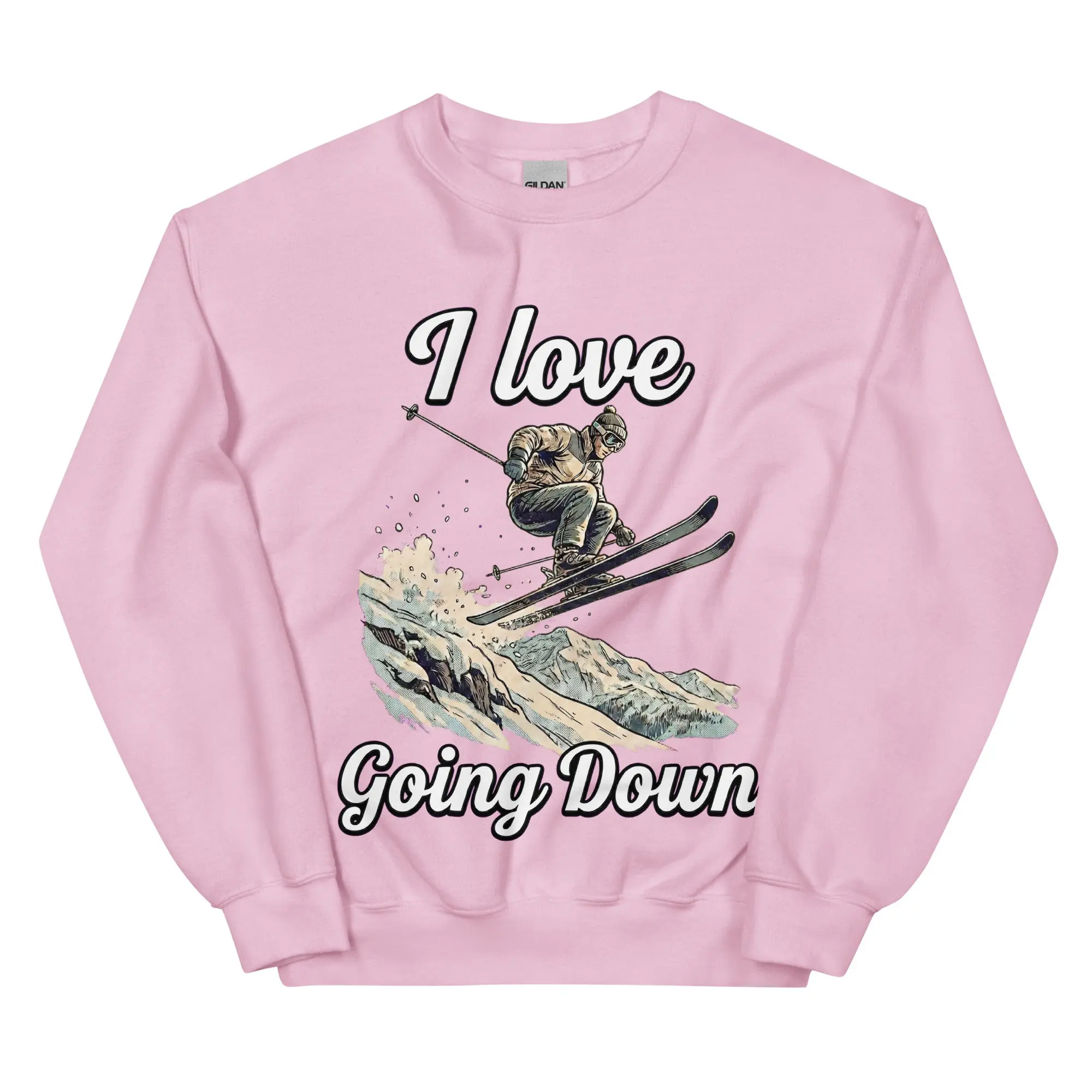 I love going down (skiing) sweatshirt - Image 8