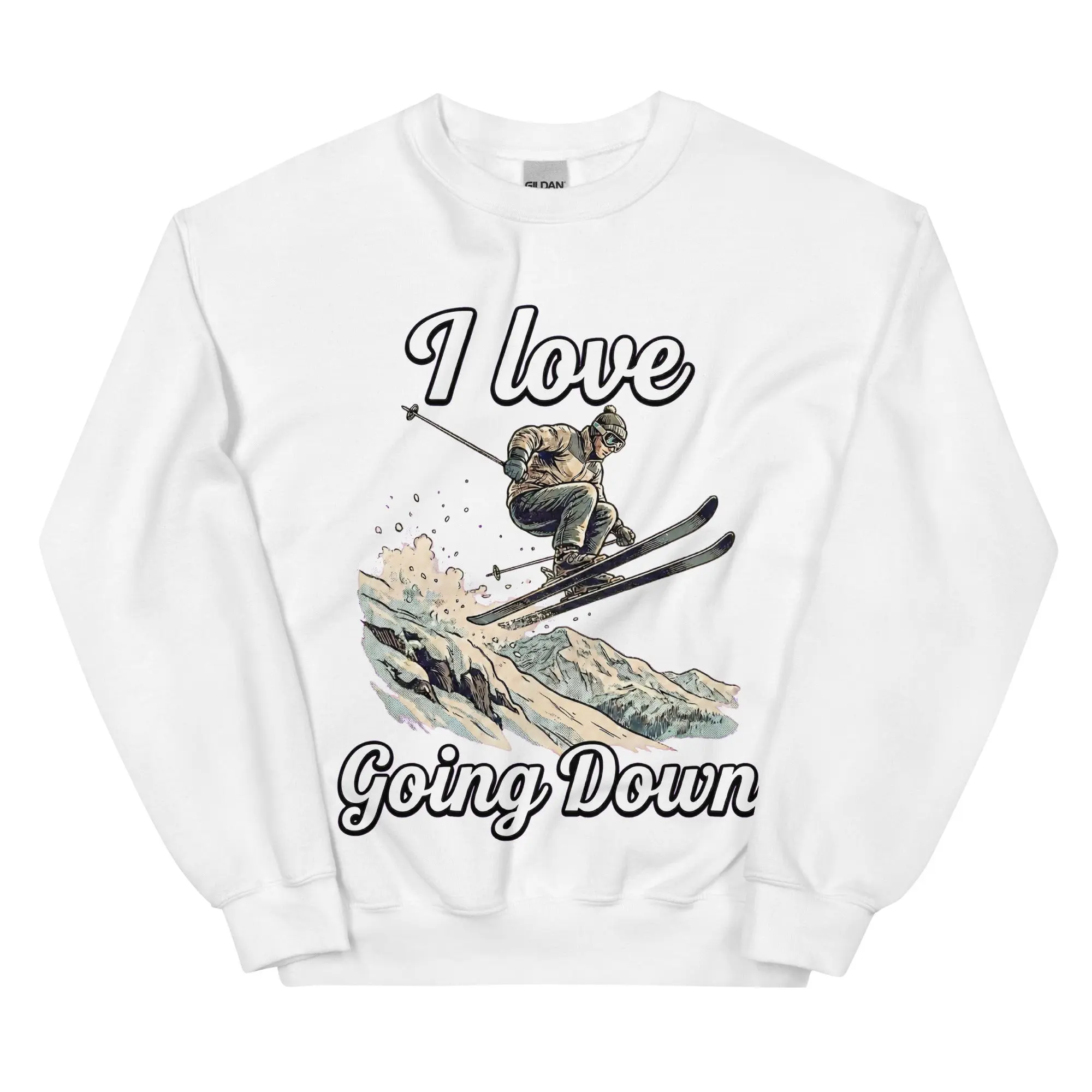 I love going down (skiing) sweatshirt - Image 9