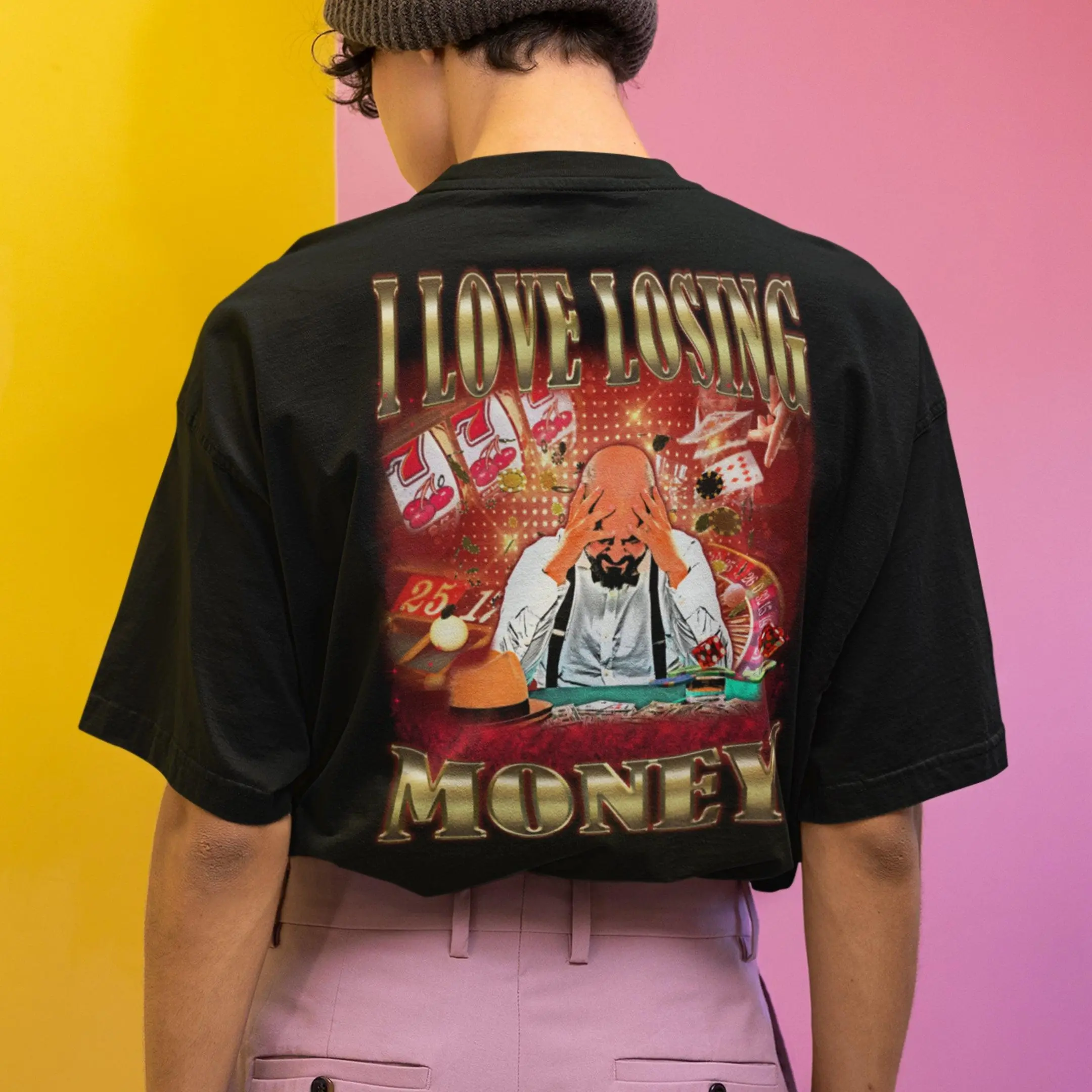 I love losing money T-Shirt (backprint) - Image 7