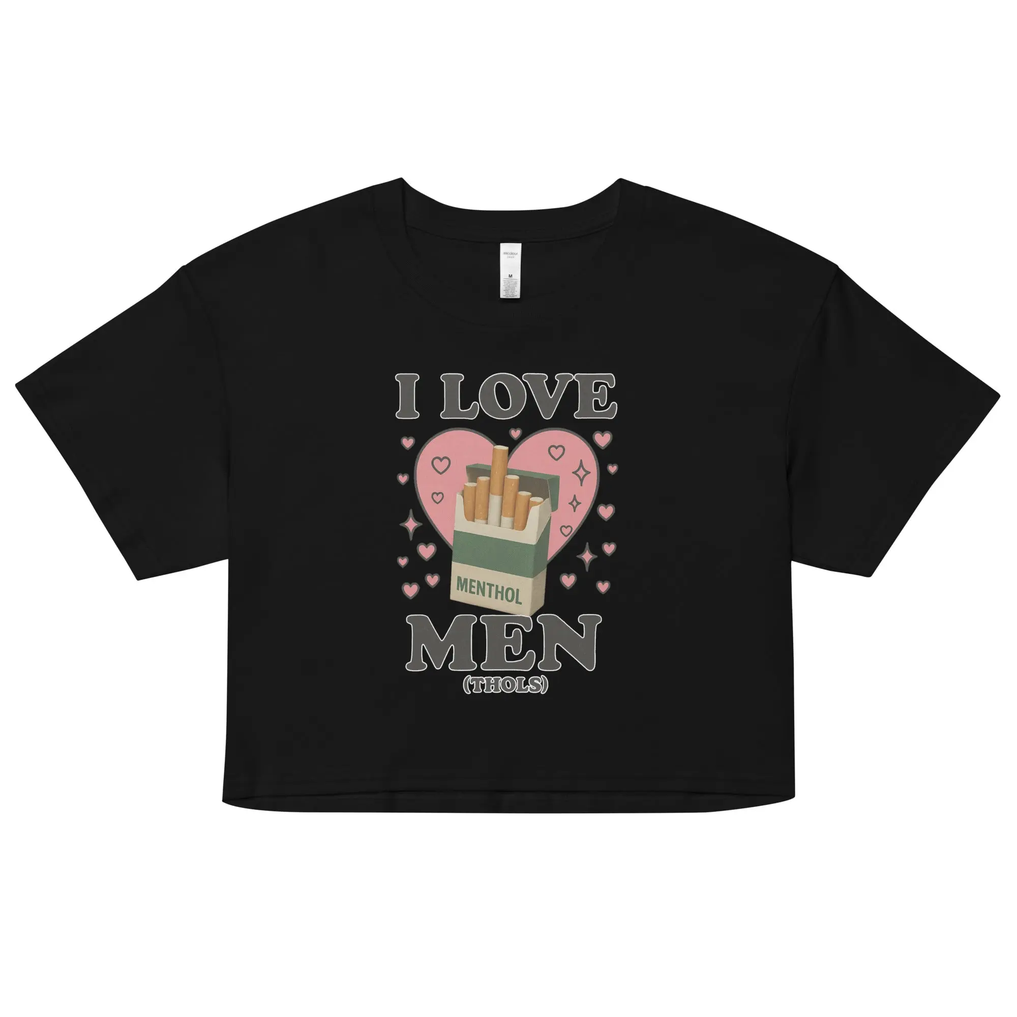 I love men (menthols) crop top