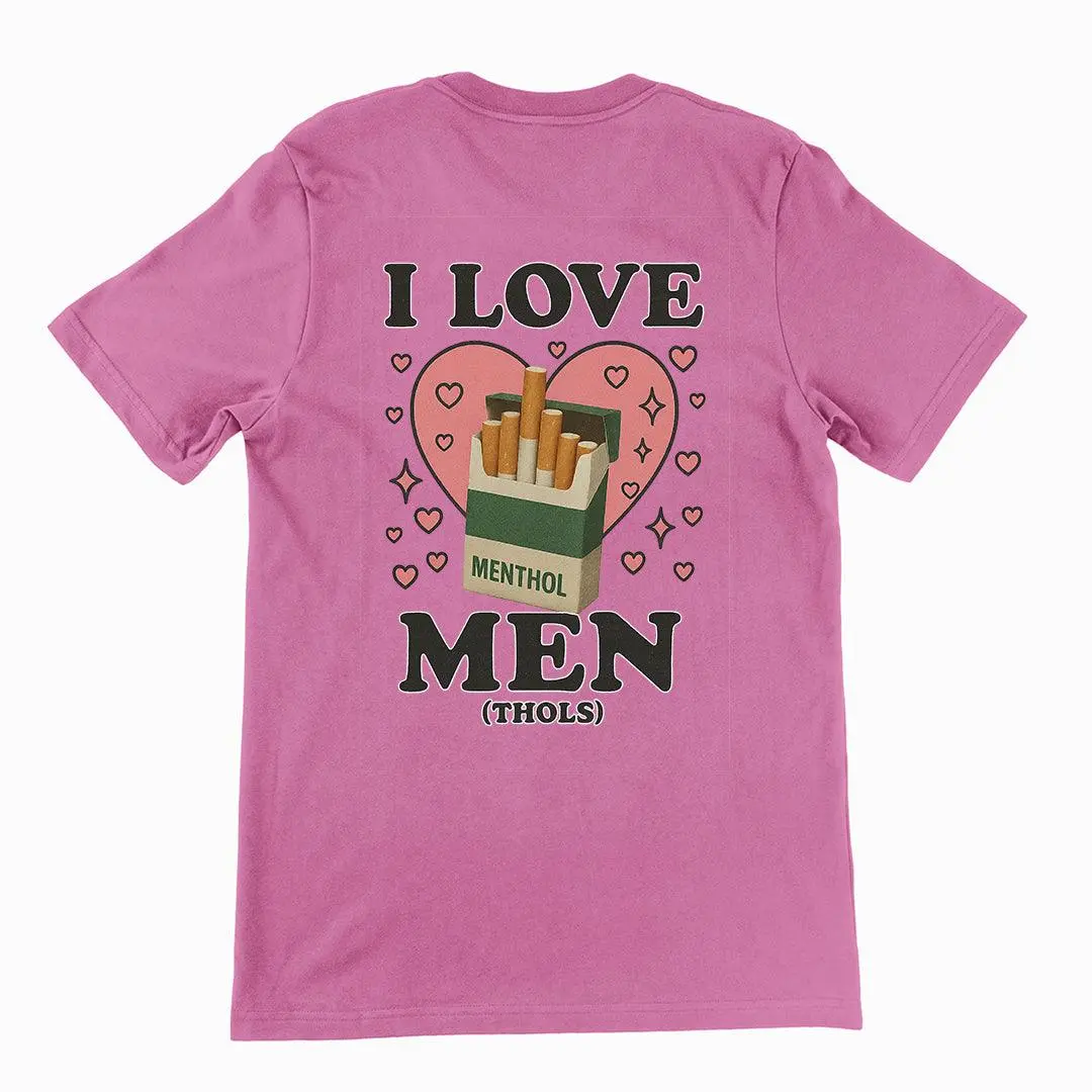 I love men (menthols) T-Shirt (backprint) - Image 5