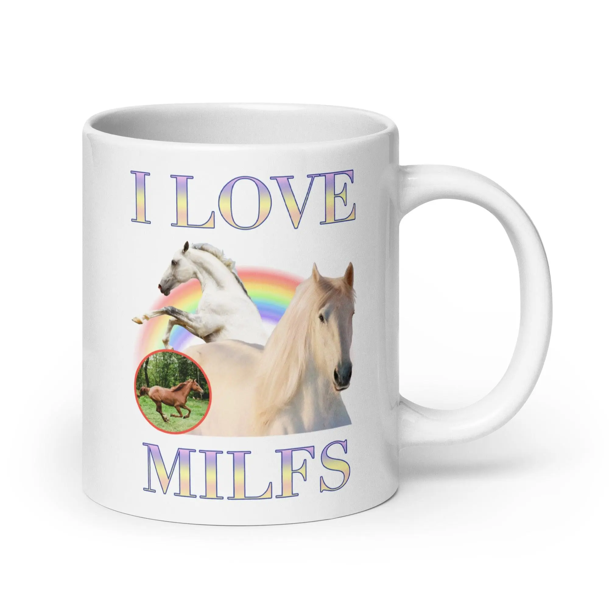 I Love Milfs White glossy mug - Image 3