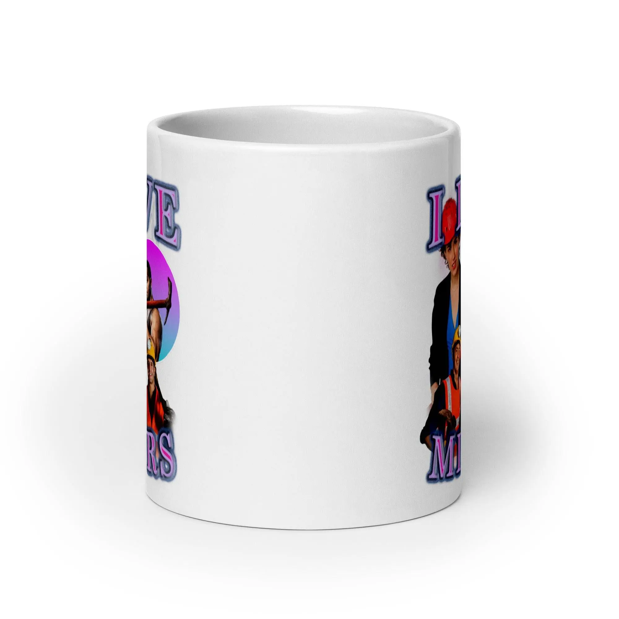 I Love Miners White glossy mug - Image 10
