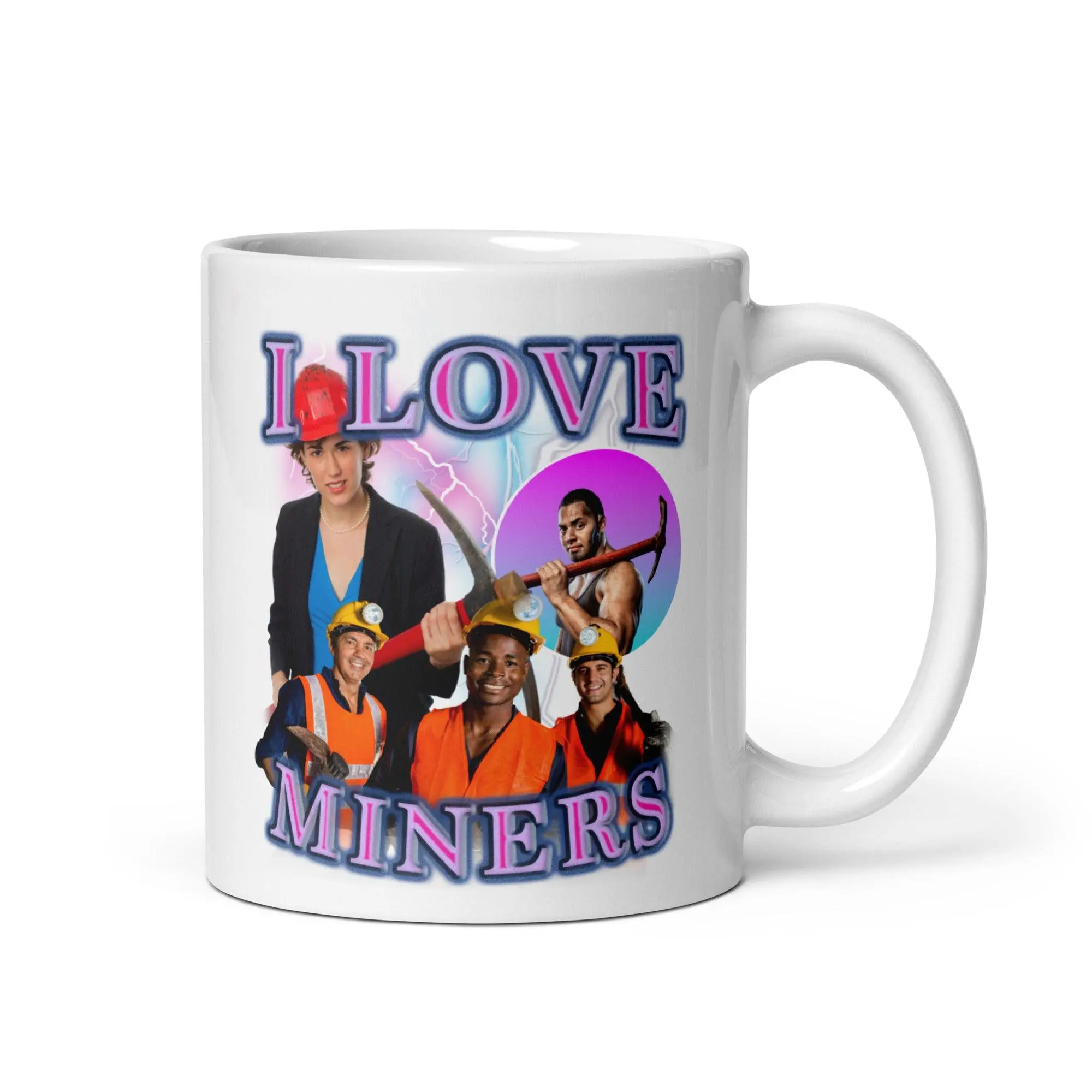 I Love Miners White glossy mug - Image 2