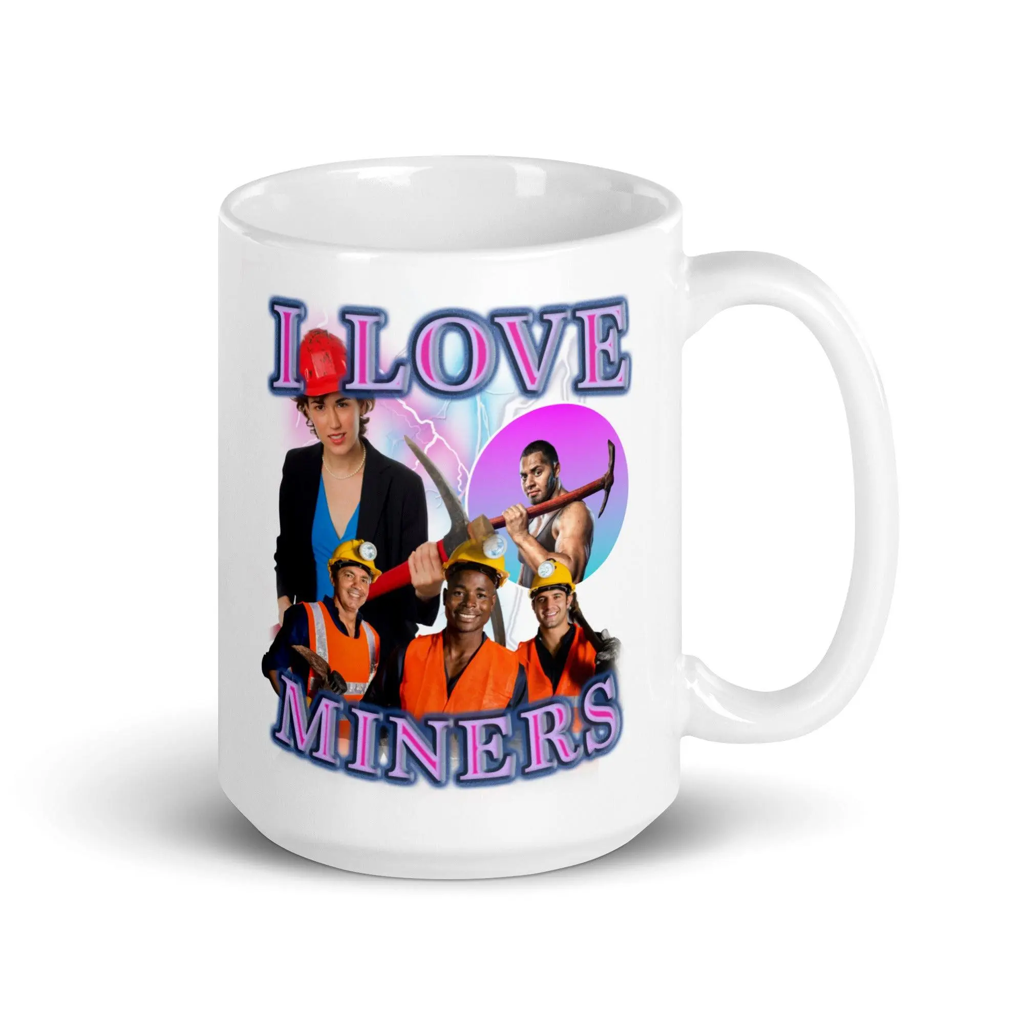 I Love Miners White glossy mug - Image 6