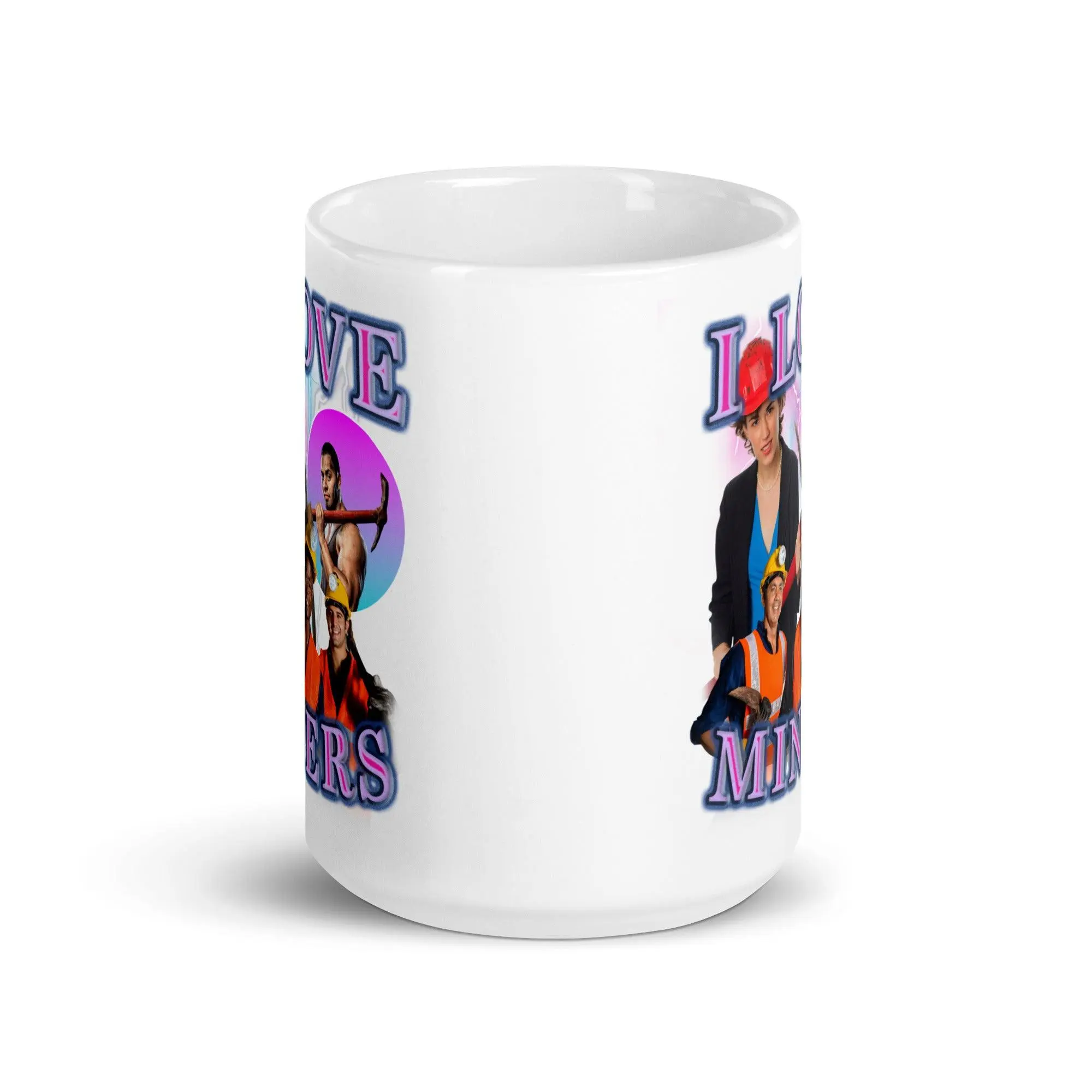 I Love Miners White glossy mug - Image 8