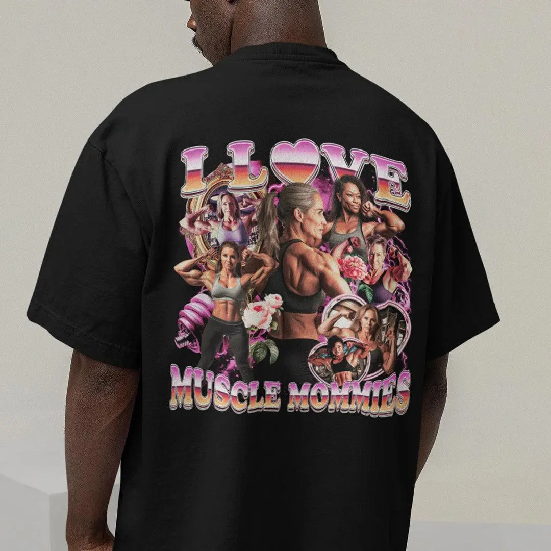 I Love Muscle Mommies t-shirt (backprint) - Image 7