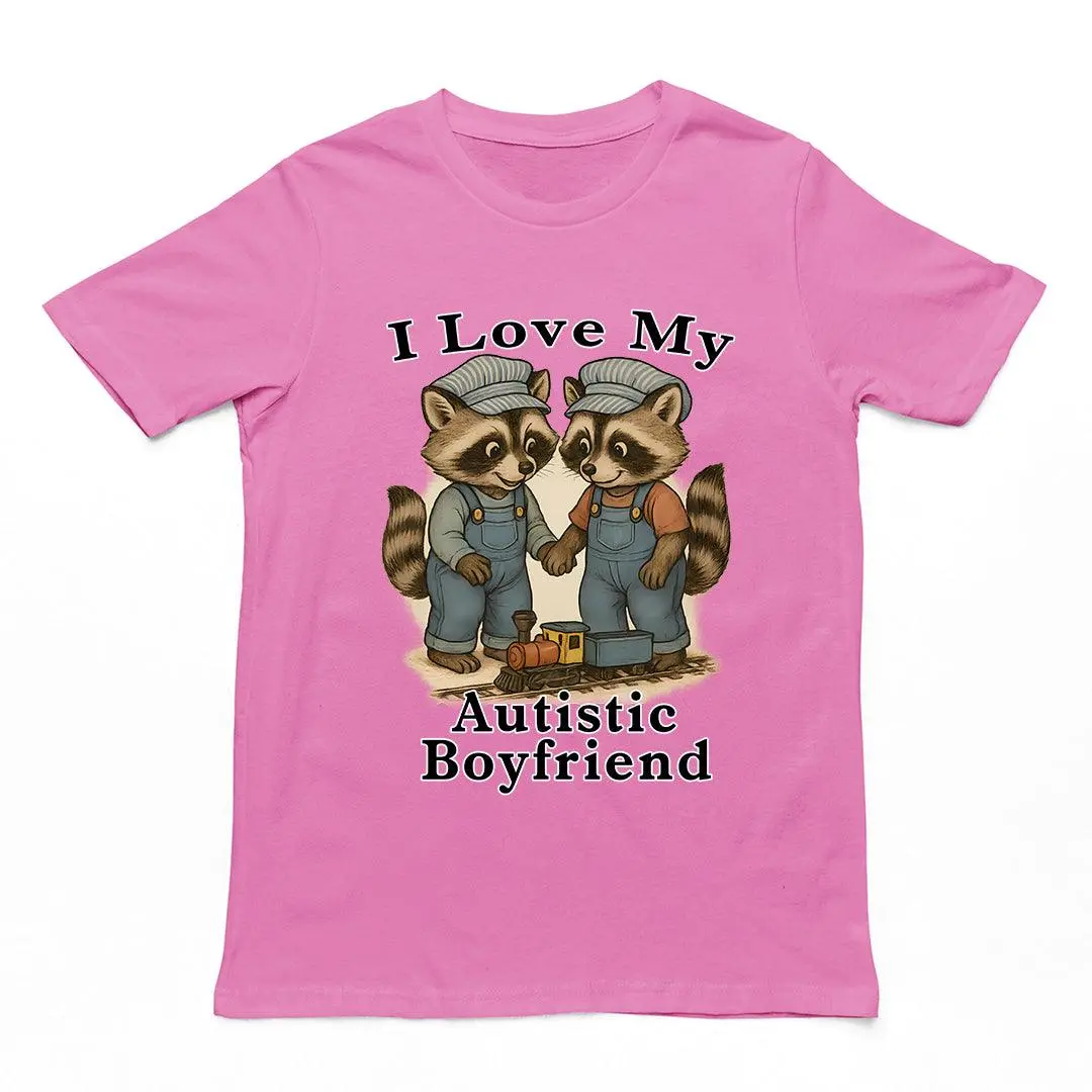 I Love my Autistic Boyfriend T-Shirt - Image 2